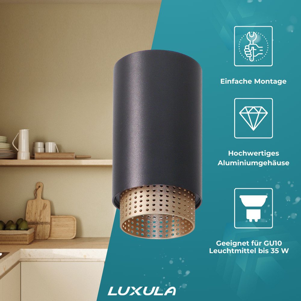 LUXULA LED Aufbaustrahler LUXULA LED Aufbauspot 35 W schwarz