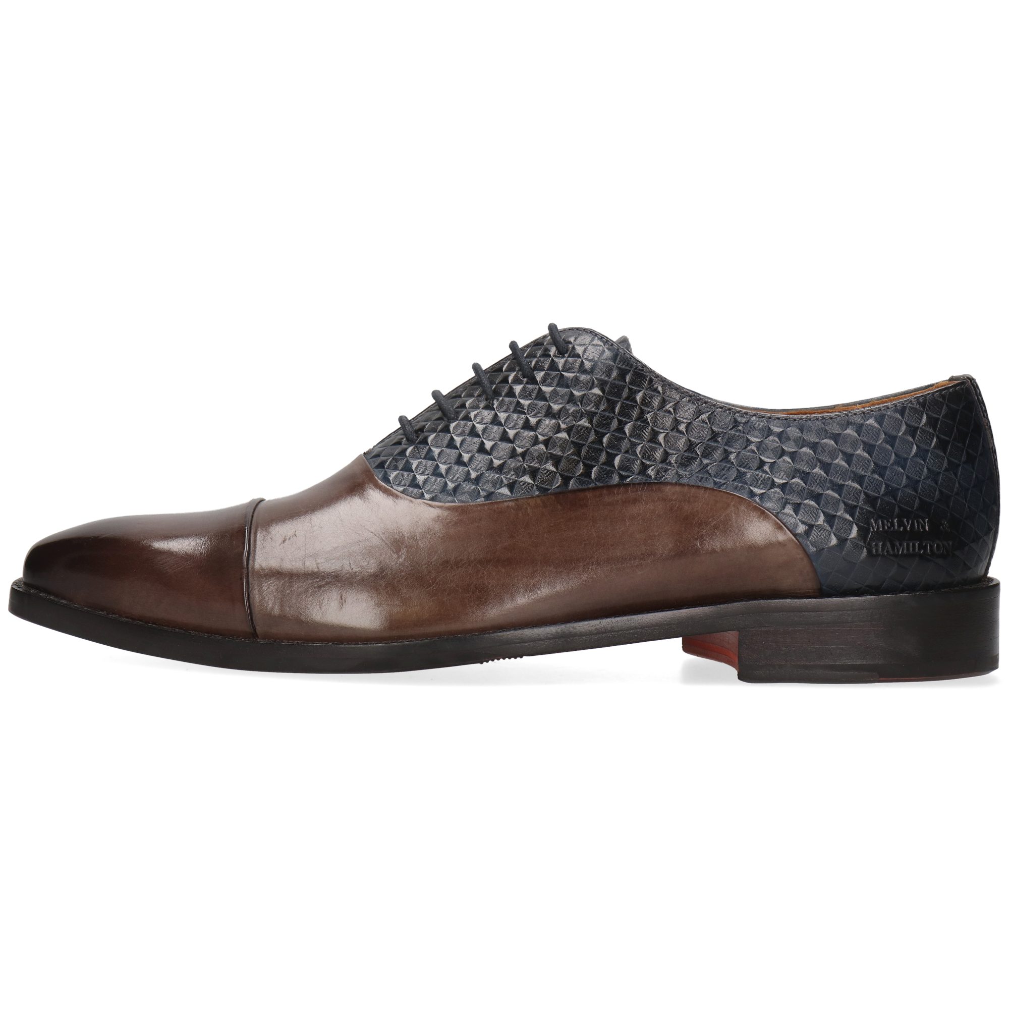 Melvin & Hamilton Lawrence 3 Leder-Oxford Schuhe für Herren Schnürschuh Flache Absätze, Echtes Leder, Vegetabile Gerbung
