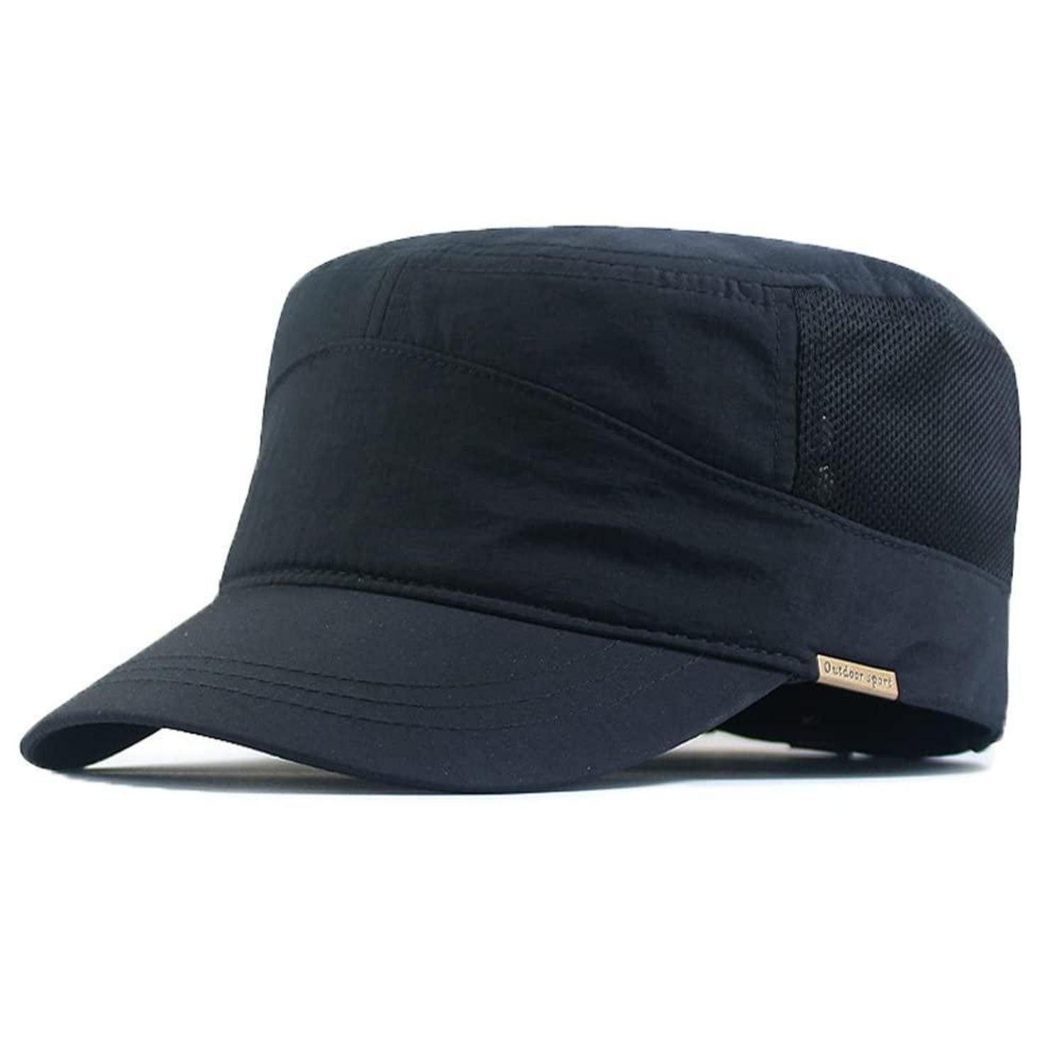 LuxusKollektion Army Cap Basecap Militärcap Herren Damen Denim Einheitsgröße Schwarz