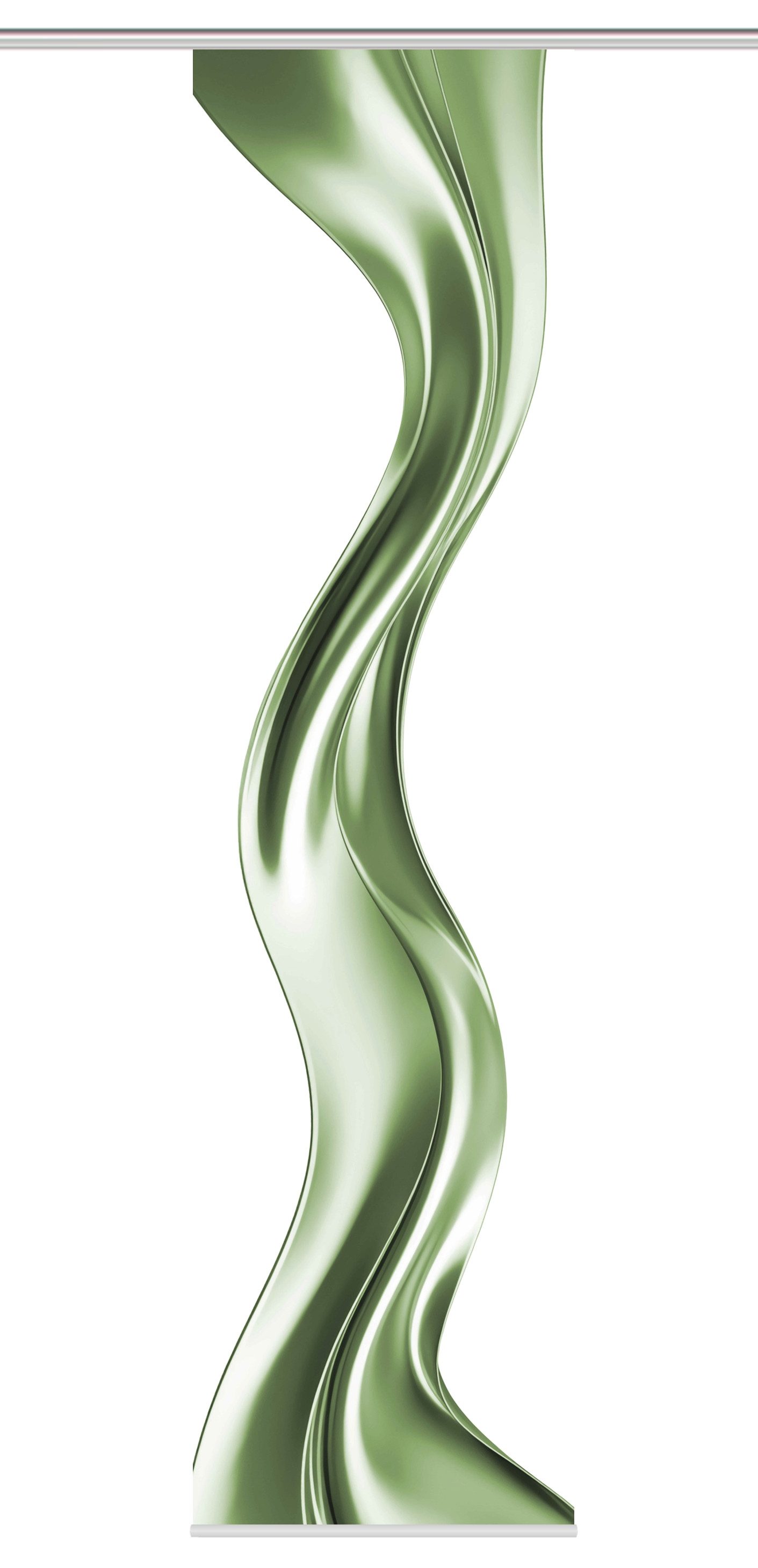 Schiebegardine Schiebegardine OAKLEY, Seidenoptik 245x60 cm, Wellenmotiv, mit Zubehör