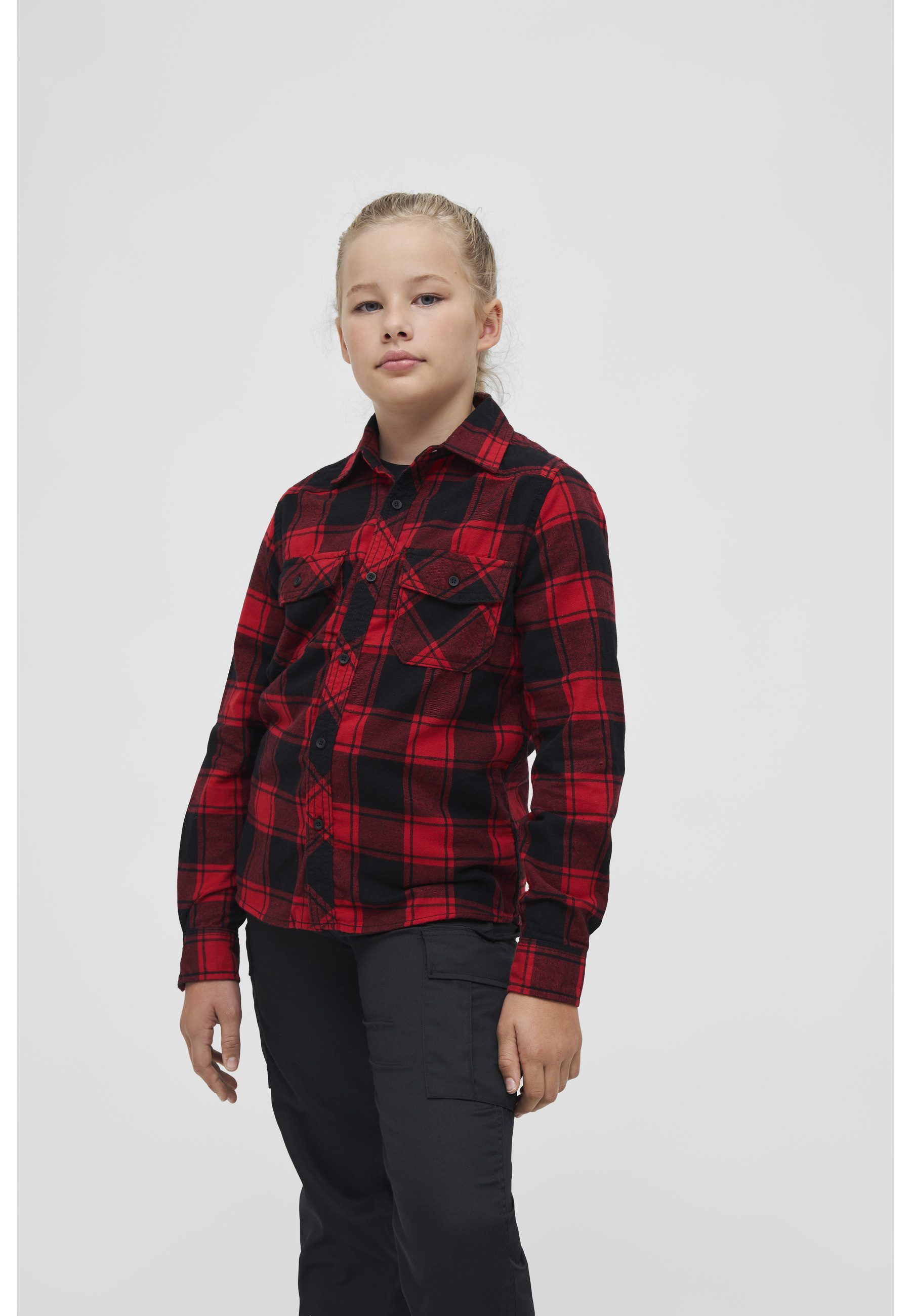 Brandit Langarmhemd Brandit Unisex Checkshirt Kids (1-tlg)