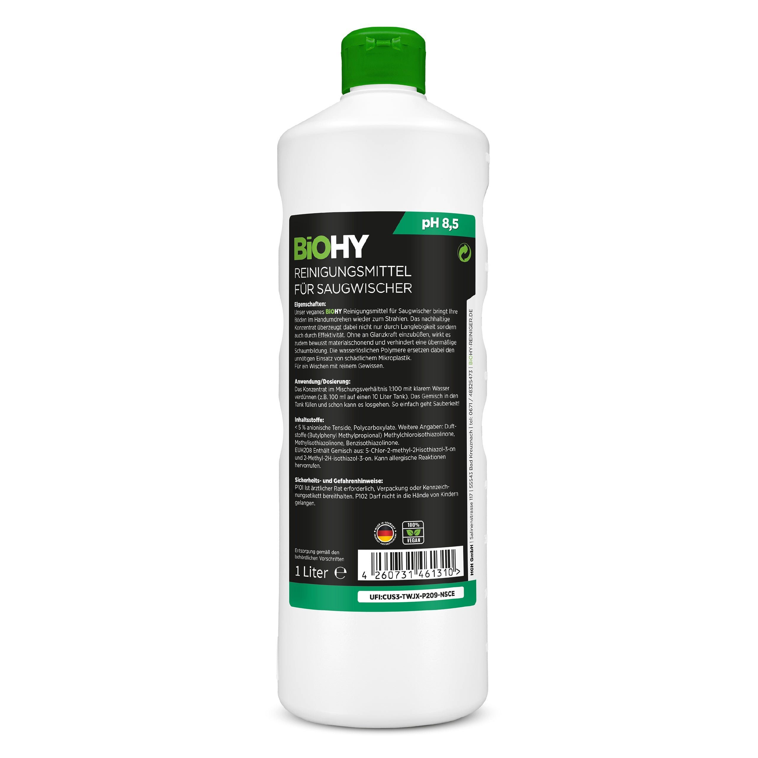 BiOHY Reinigungsmittel für Saugwischer 12er Pack (12 x 1 Liter Flasc... Reinigungstabletten (12-St)