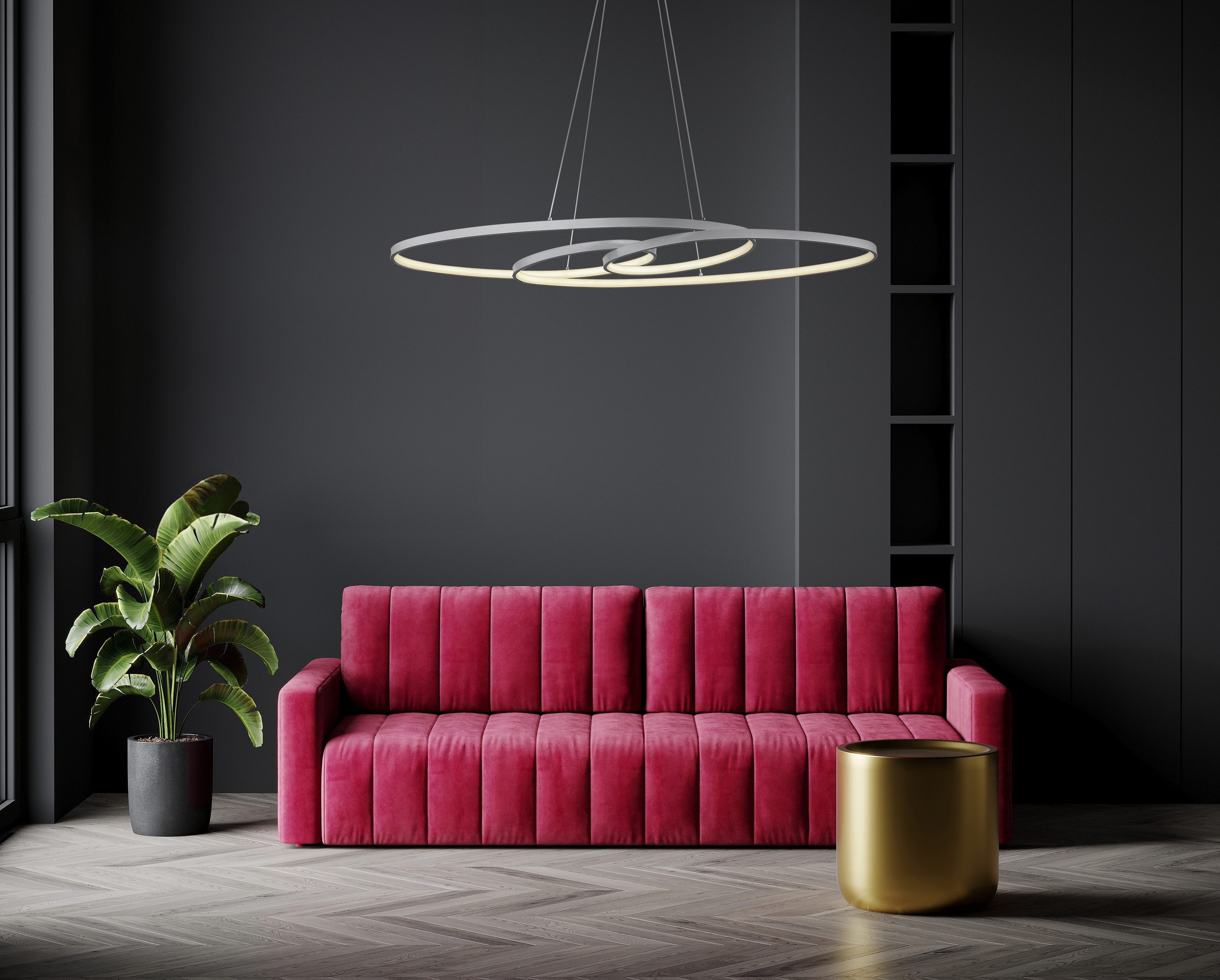 GLOBO LIGHTING LED Pendelleuchte SPIRA, Memoryfunktion, LED fest integriert, Hängelampe/Hängeleuchte/Wohnzimmer/Esstisch/elegant