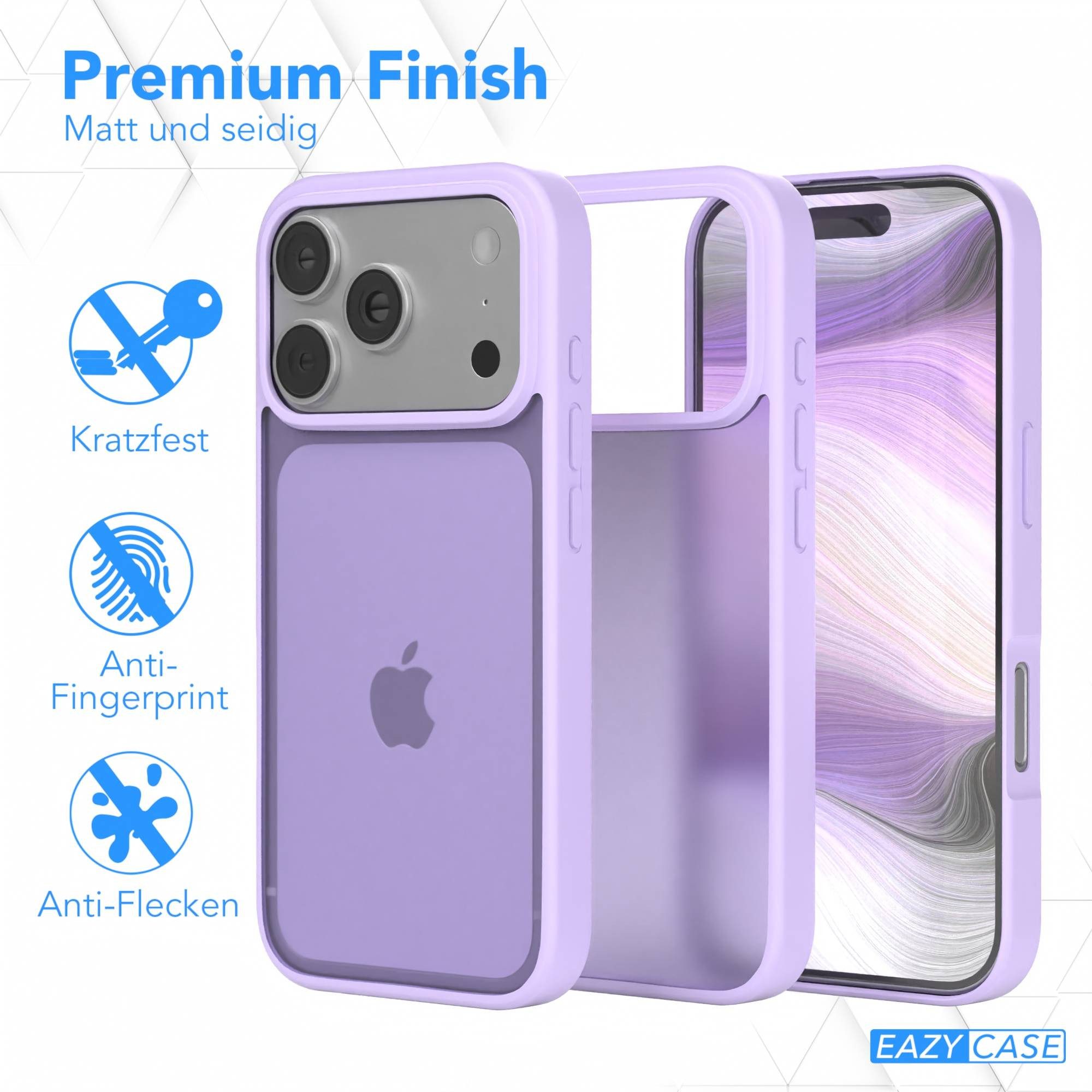 EAZY CASE Handyhülle Outdoor Case für Apple iPhone 17 Pro 6,3 Zoll, Schutzhülle mit Kameraschutz Robust Schutzhülle stoßfest Lila Lavendel – Bild 5 von 5