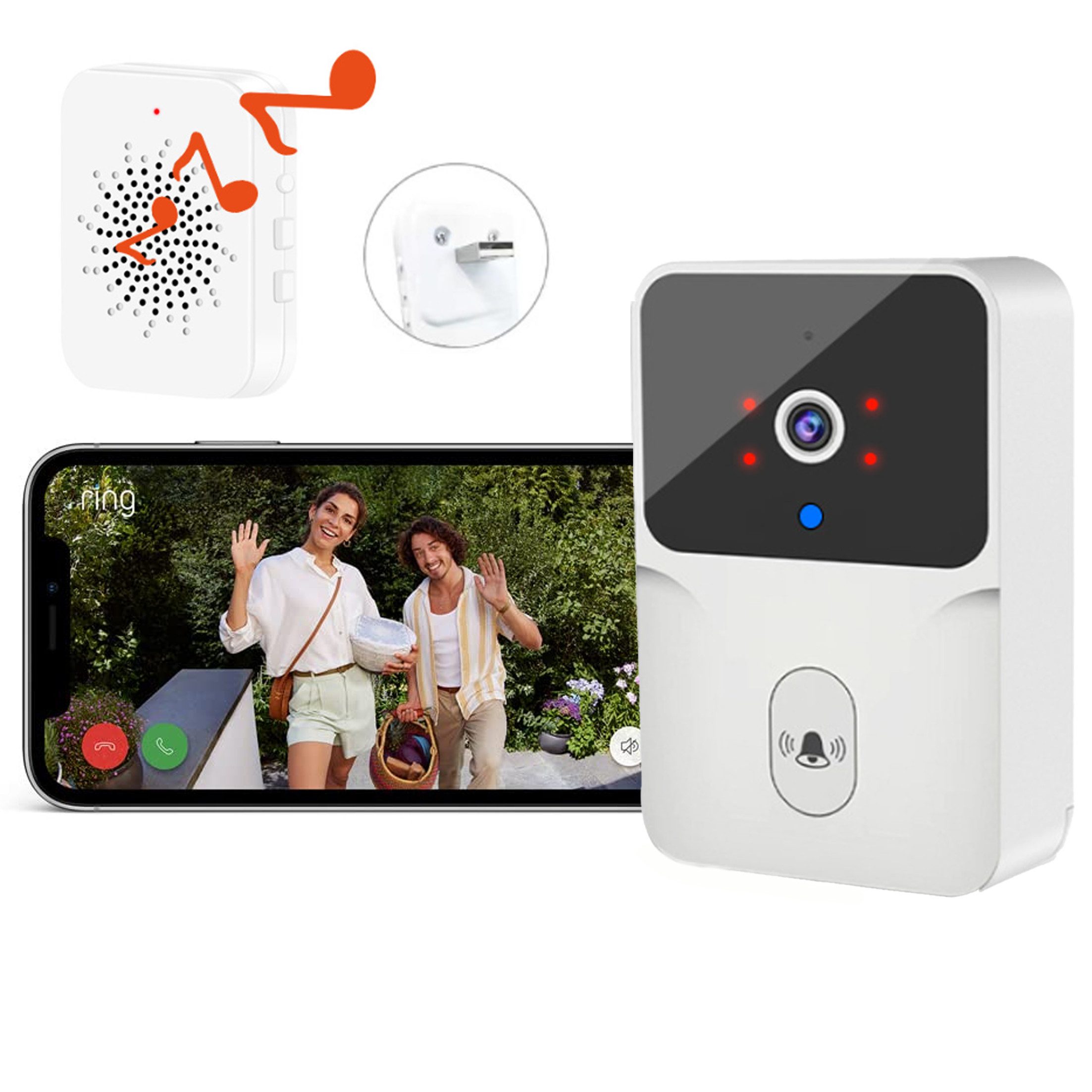 Dedom Türklingel-Set Bluetooth Visual Doorbell,Video-Türklingel-Kamera,HD Smart Türklingel, Anwendung
