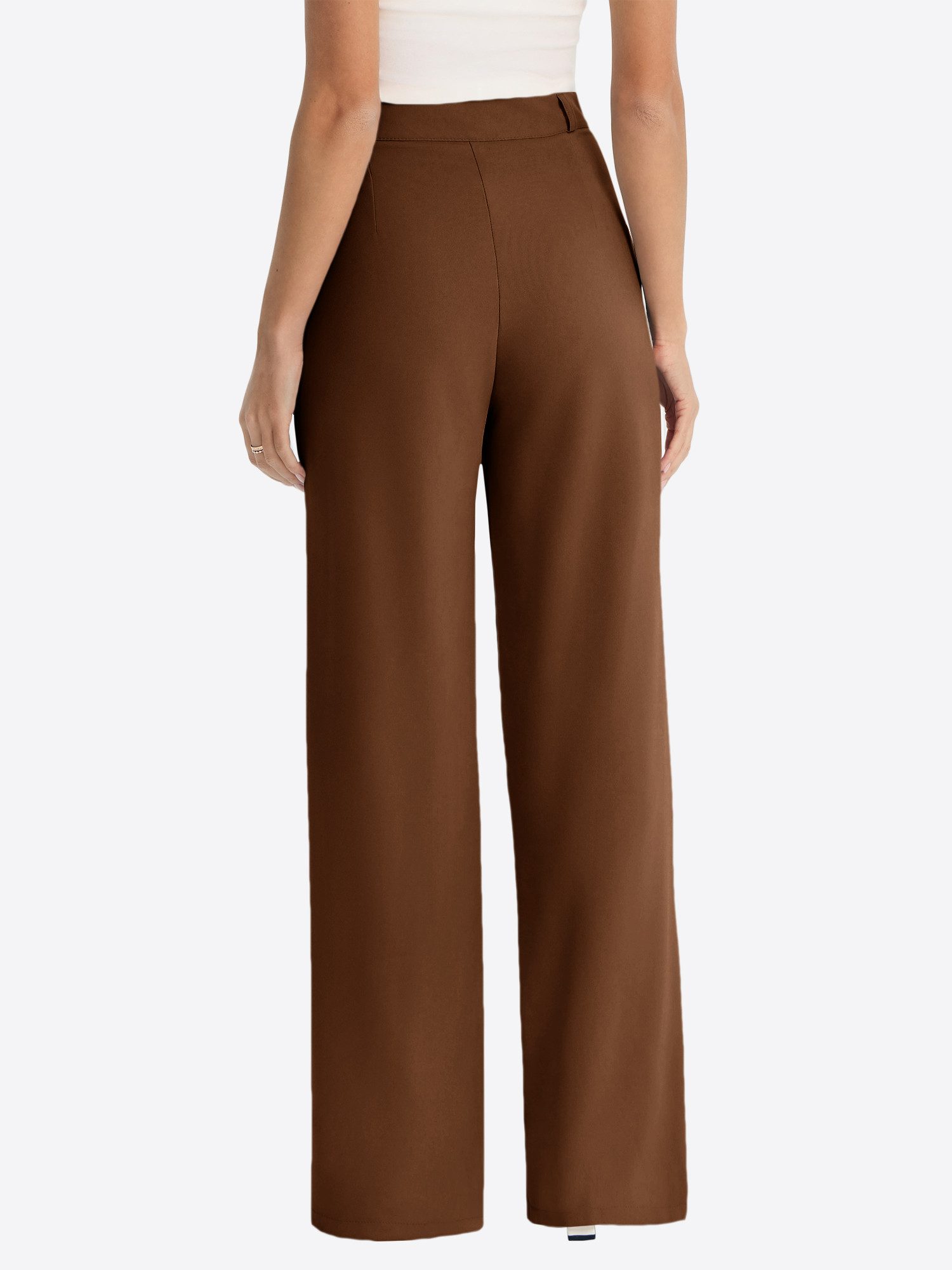 Imily Bela Marlene-Hose Damen Businesshose weitem Anzughose (Packung, 1-tlg., 1per-Pack) mit Knöpfen