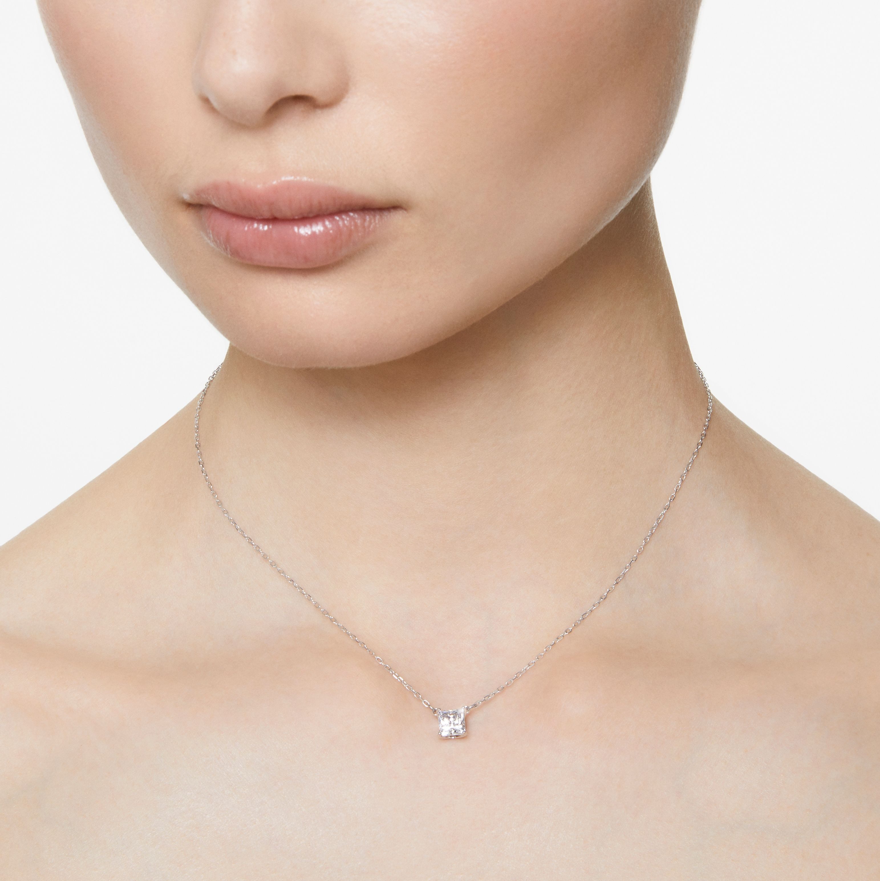 Swarovski Goldkette weiß...
