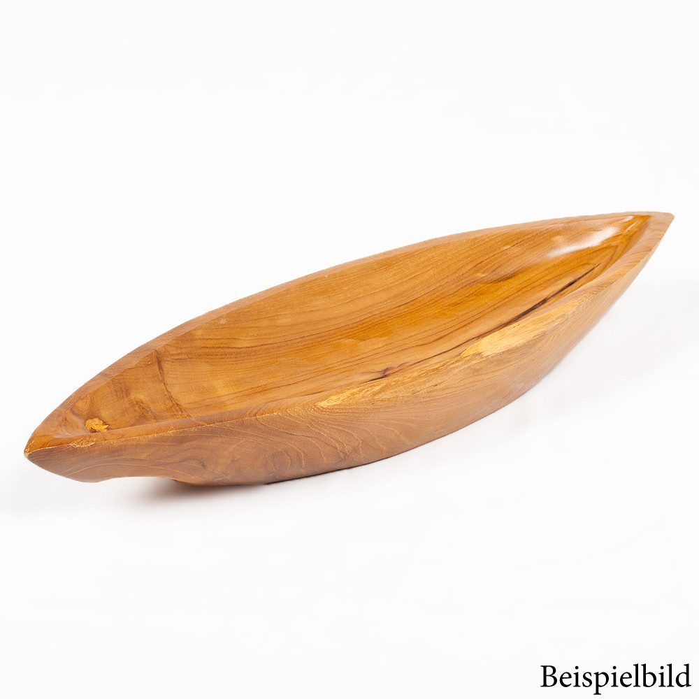 LebensWohnArt Dekoschale Individuelle Teak-Schale PERA ca.50cm Natural Handarbeit