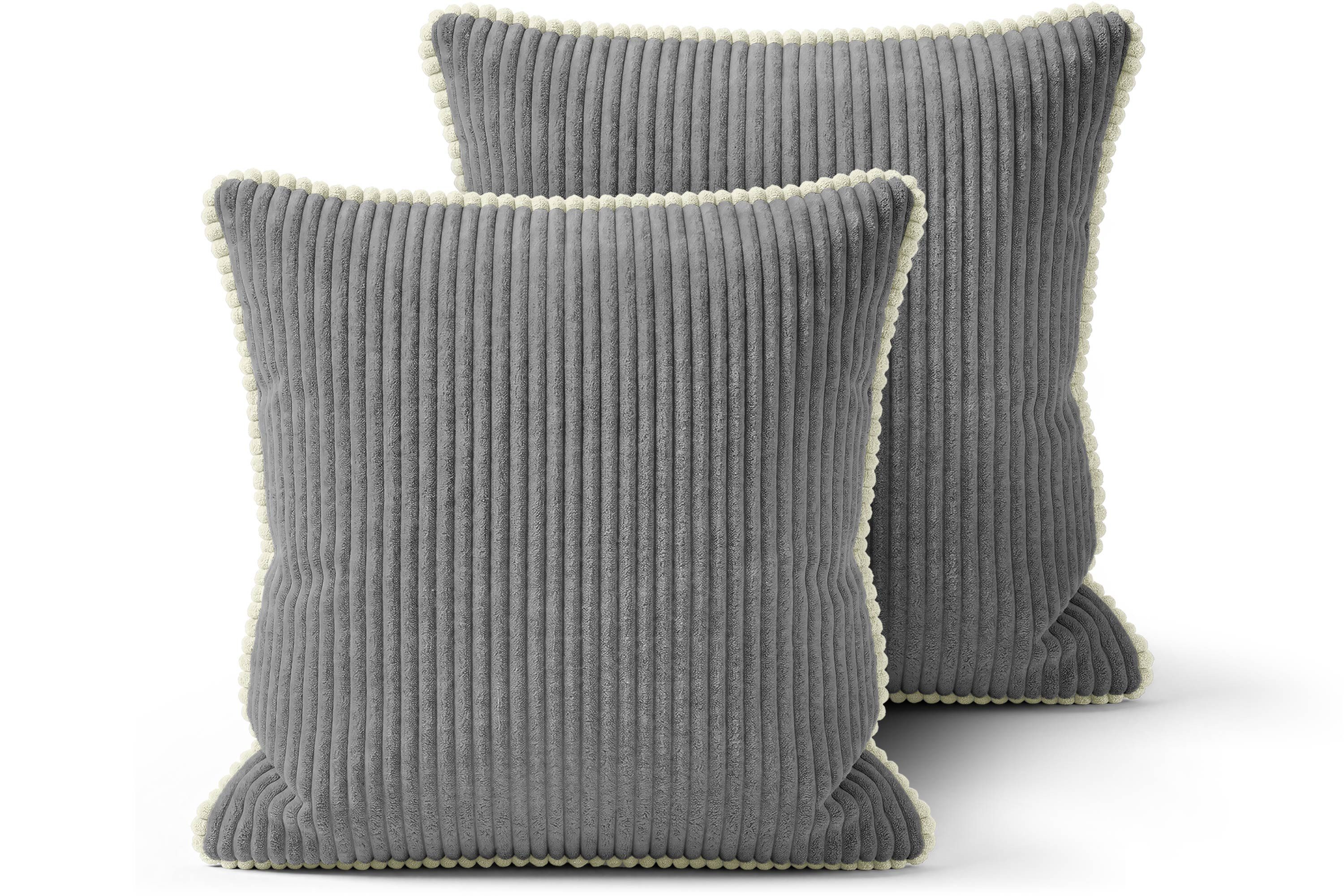 Amilian Dekokissen Sofakissen Couchkissen mit Füllung, 2er-Set, weich und formstabil