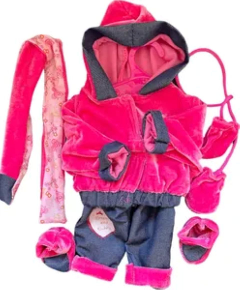 Quelle Puppenkleidung Kleiderset Winter "Dornröschen" (Kleidungs-Set, 6-tlg., Pink)