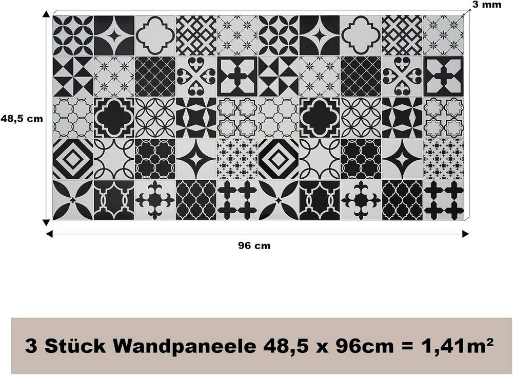 MDEKOR 3D Wandpaneel PVC Wandverkleidung 48,5x96 günstig online kaufen