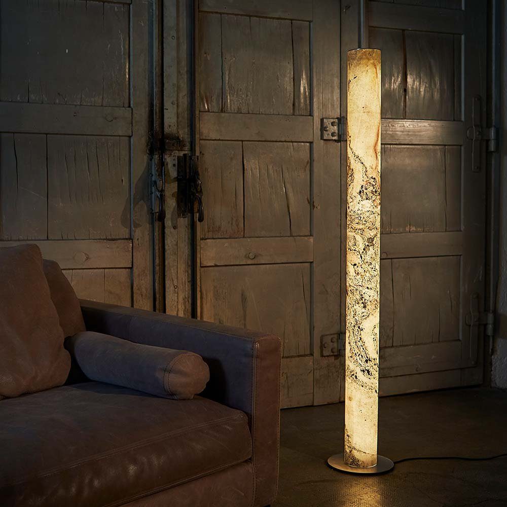 Stein Weißperle Stehlampe 62 aus LED LeuchtNatur Columna