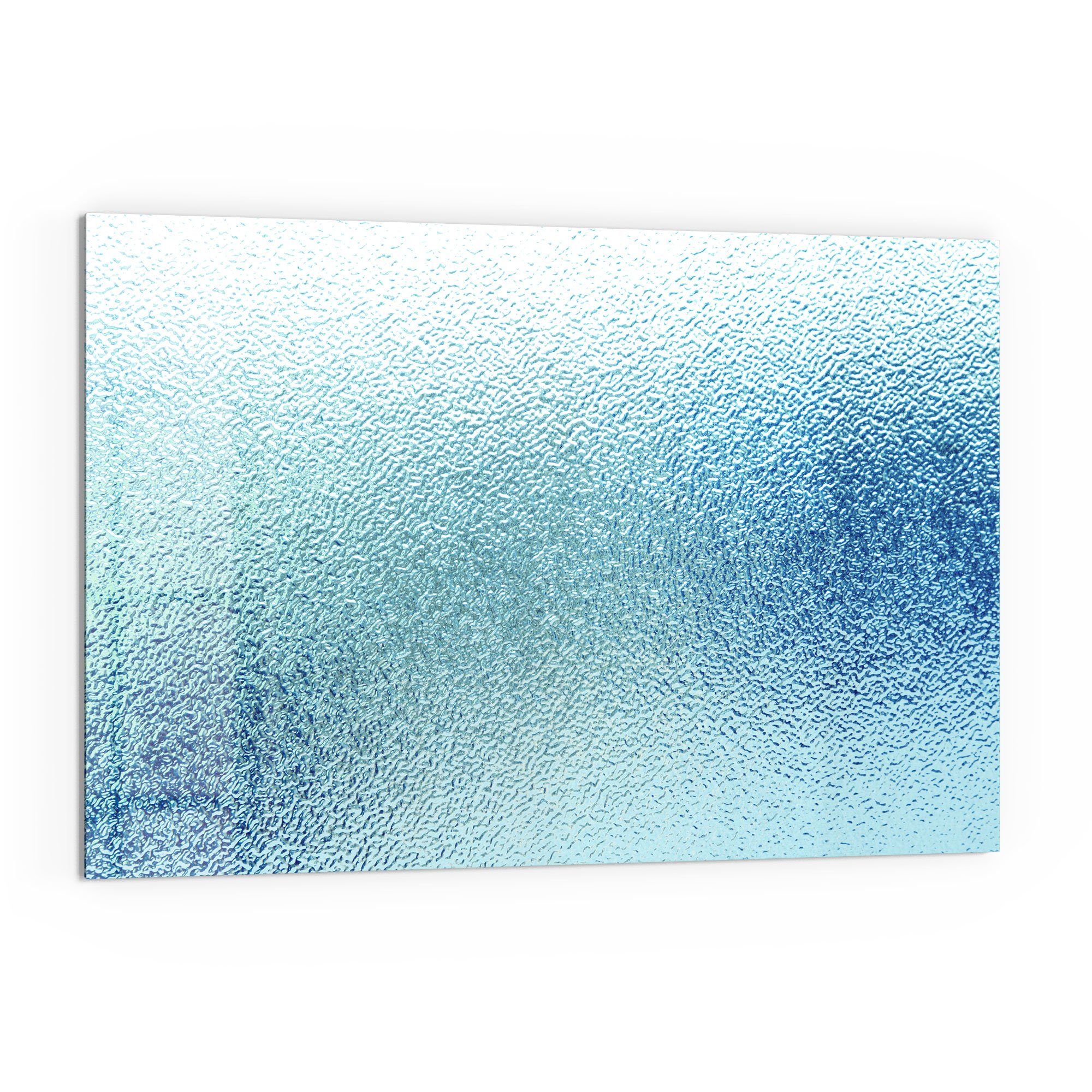 DEQORI Küchenrückwand 'Milchglas mit Blaustich', Glas Spritzschutz Badrückwand Herdblende | Küchenrückwände