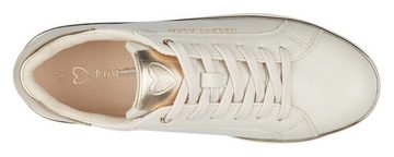 MARCO TOZZI Plateausneaker mit tollen Metallic-Details, Freizeitschuh, Halbschuh, Schnürschuh