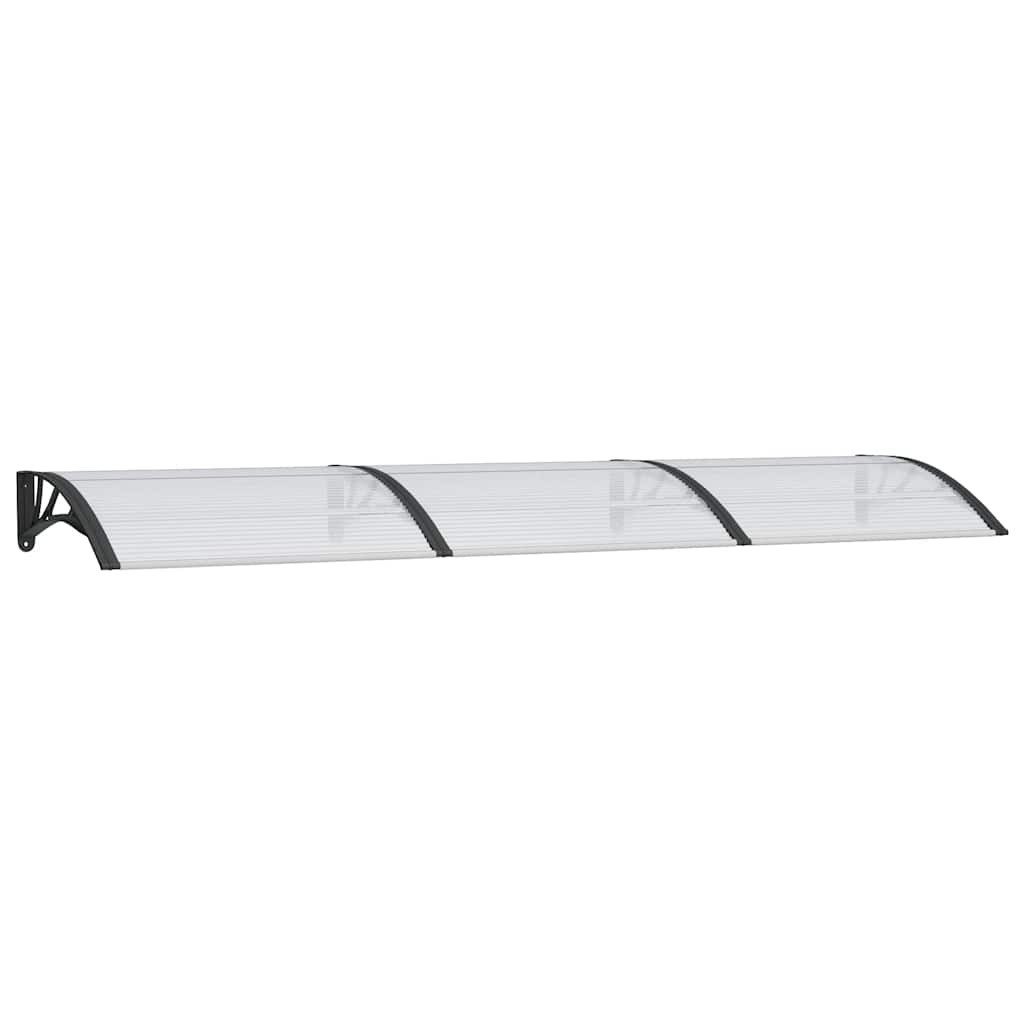 vidaXL Markise Türvordach Schwarz und Transparent 300x75 cm Polycarbonat (1-St)