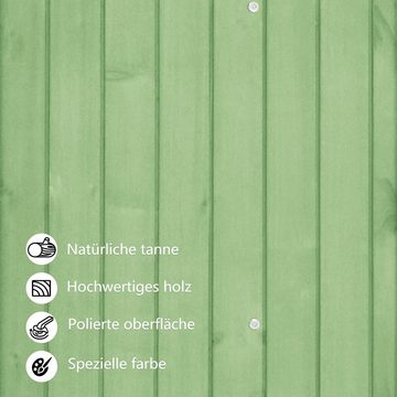 Merax Garten-Geräteschrank, BxT: 124x53 cm, mit Satteldach, Gerätehaus Holz, Geräteschuppen mit Ablage, wetterfest