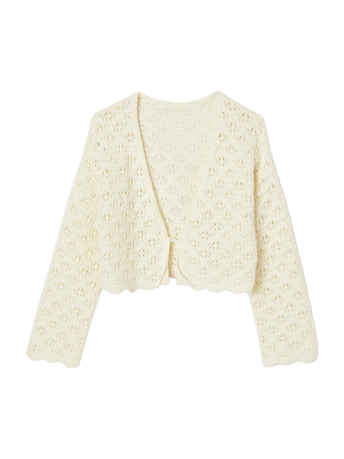 Strickjacke Gehäkelter Mädchen Cardigan