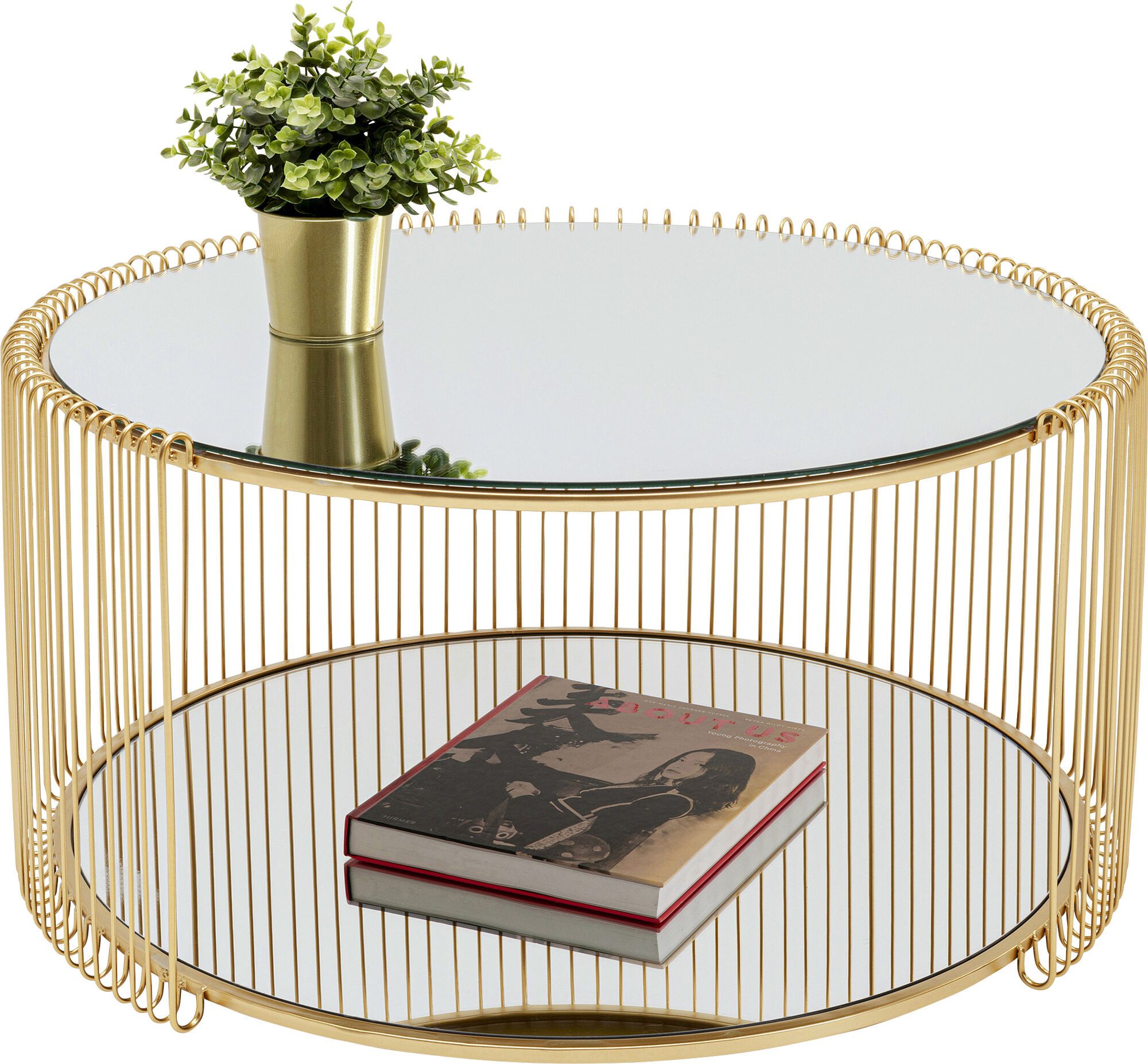 Kare Design Couchtisch Wire Double, mit 2 Ablagen