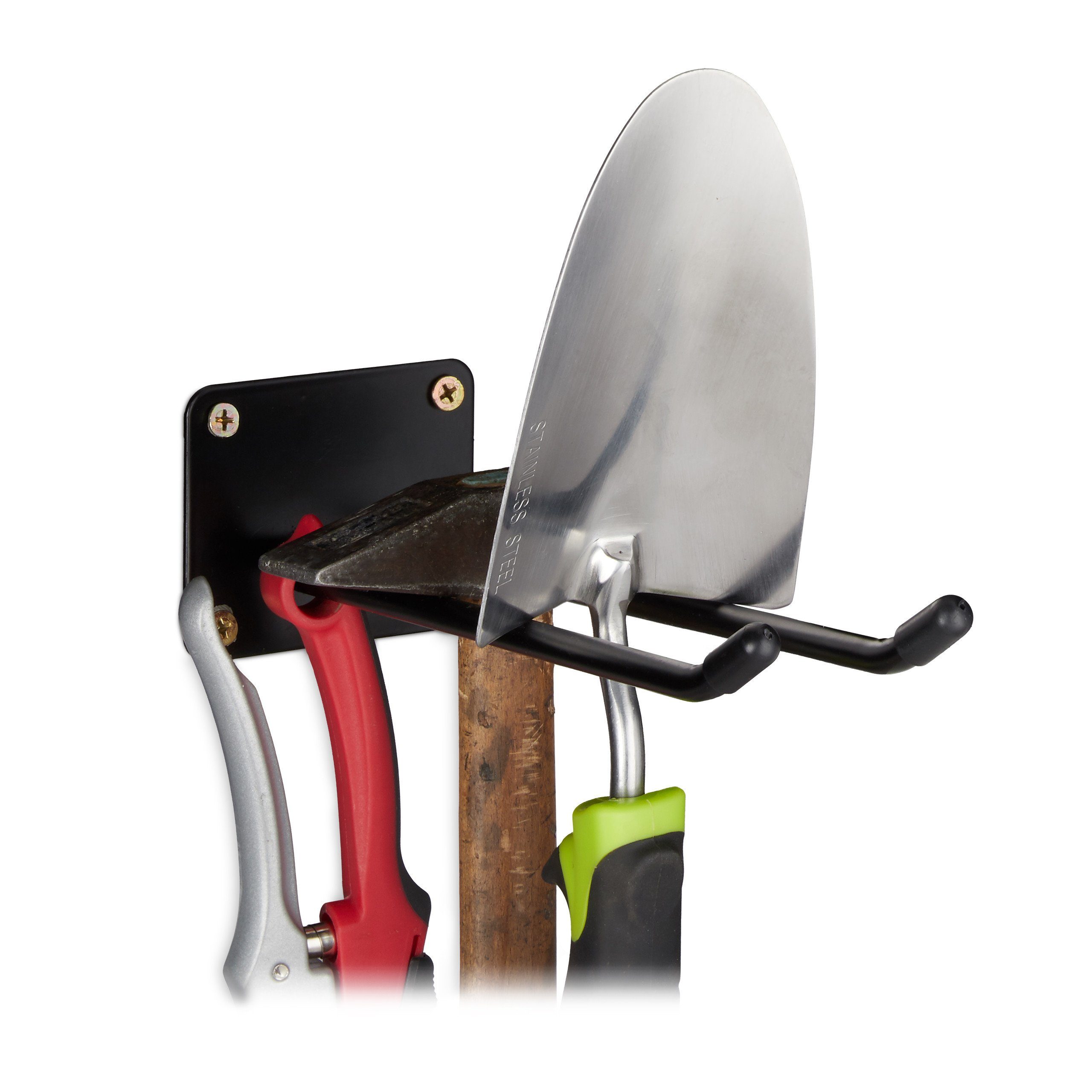 relaxdays Gartengerätehalter 9 x Gerätehalter Stahl günstig online kaufen