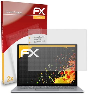 atFoliX Schutzfolie für Microsoft Surface Laptop 3 15 inch, (2 Folien), Entspiegelnd und stoßdämpfend