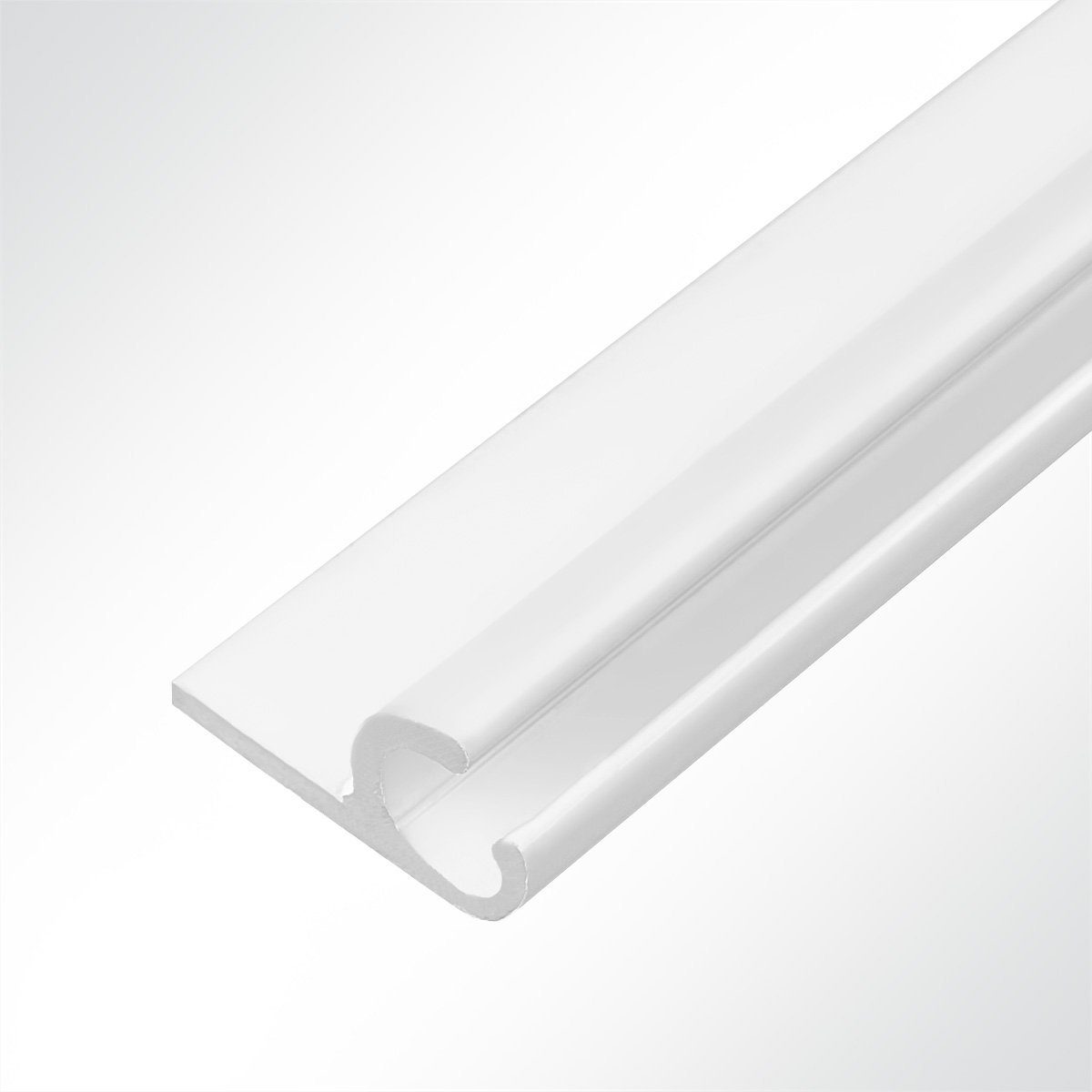U-Laufschiene Kederschiene Aluminium weiß für 6,0 - 9,0mm Keder, LYSEL®, (1-tlg)