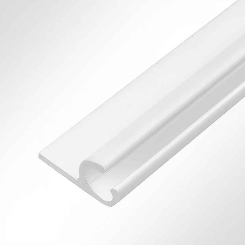 U-Laufschiene Kederschiene Aluminium weiß für 6,0 - 9,0mm Keder, LYSEL®, (1-tlg)