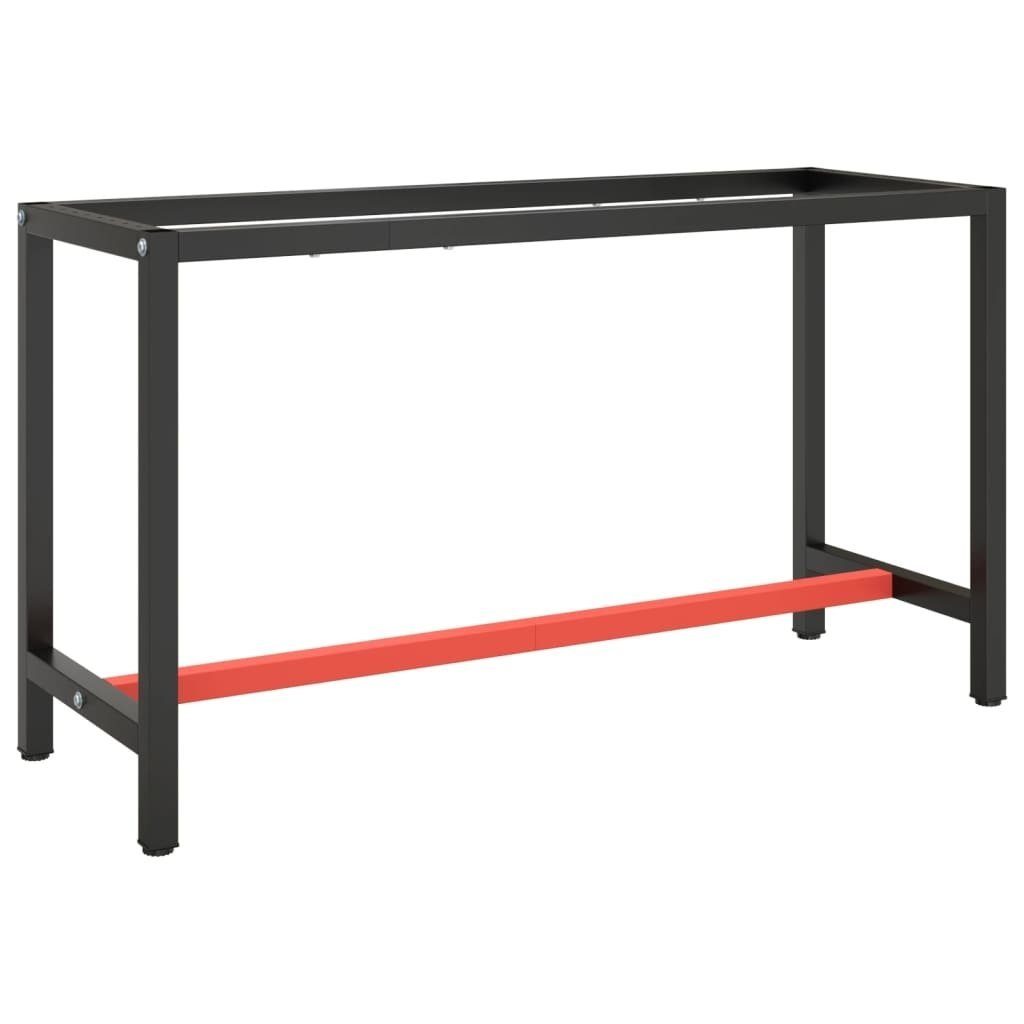 vidaXL Tischgestell aus Stahl in schwarz + rot (LxBxH: 140x50x79 cm)