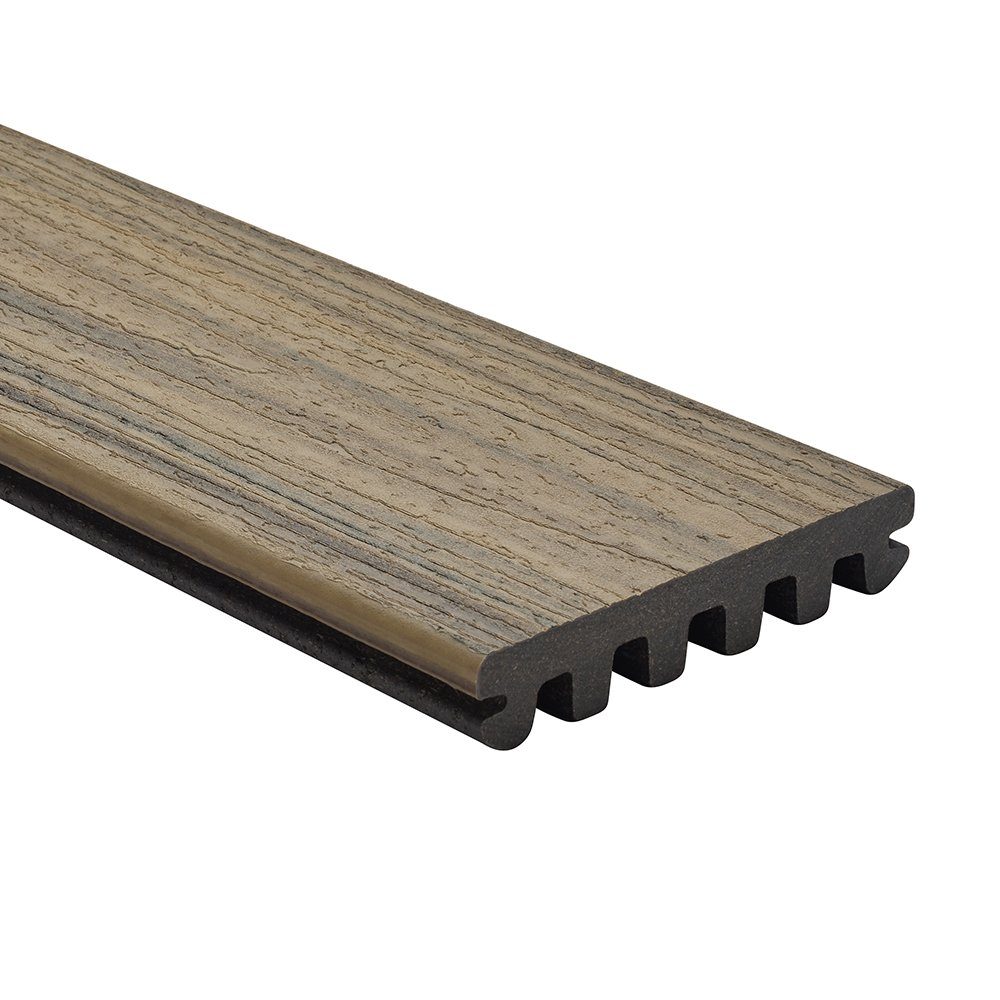 Trex Terrassendielen Enhance Naturals WPC Balkondiele Holzoptik, BxL: je 14,5x366 cm, 25,00 mm Stärke, (Stück, 1 Stück 3,66 m oder 1 Stück 4,88 m), Dielen frei von streichen oder ölen Coastal Bluff