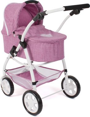 CHIC2000 Kombi-Puppenwagen Emotion All In 3in1, Jeans Pink, inkl. Babywanne, Babyschale und Sportwagenaufsatz