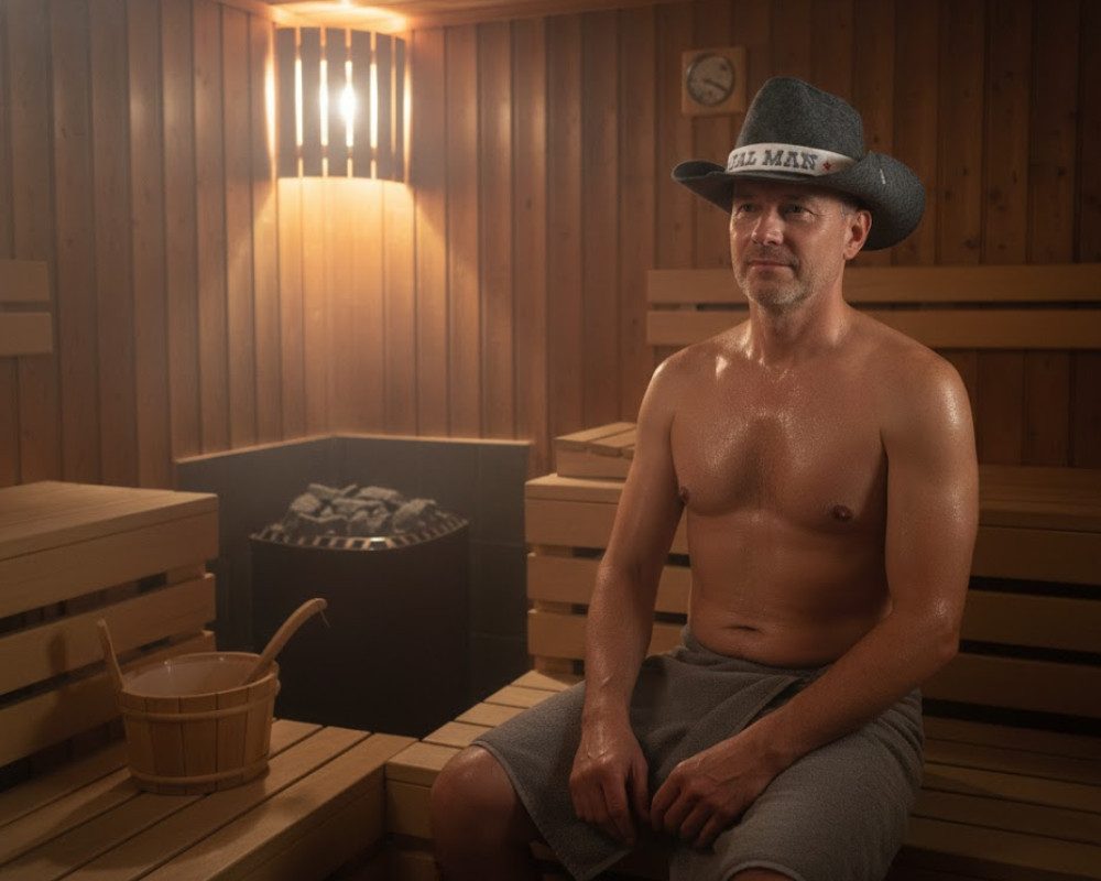 Saunagut Sauna-Aufgussset Saunagut Saunahut aus Filz "Real Man" günstig online kaufen