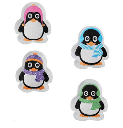 Spetebo Handwärmer Taschenwärmer Pinguin wiederverwendbar, Set 4-tlg., 4 verschiedene Motive, Kinder Handwärmer für unterwegs