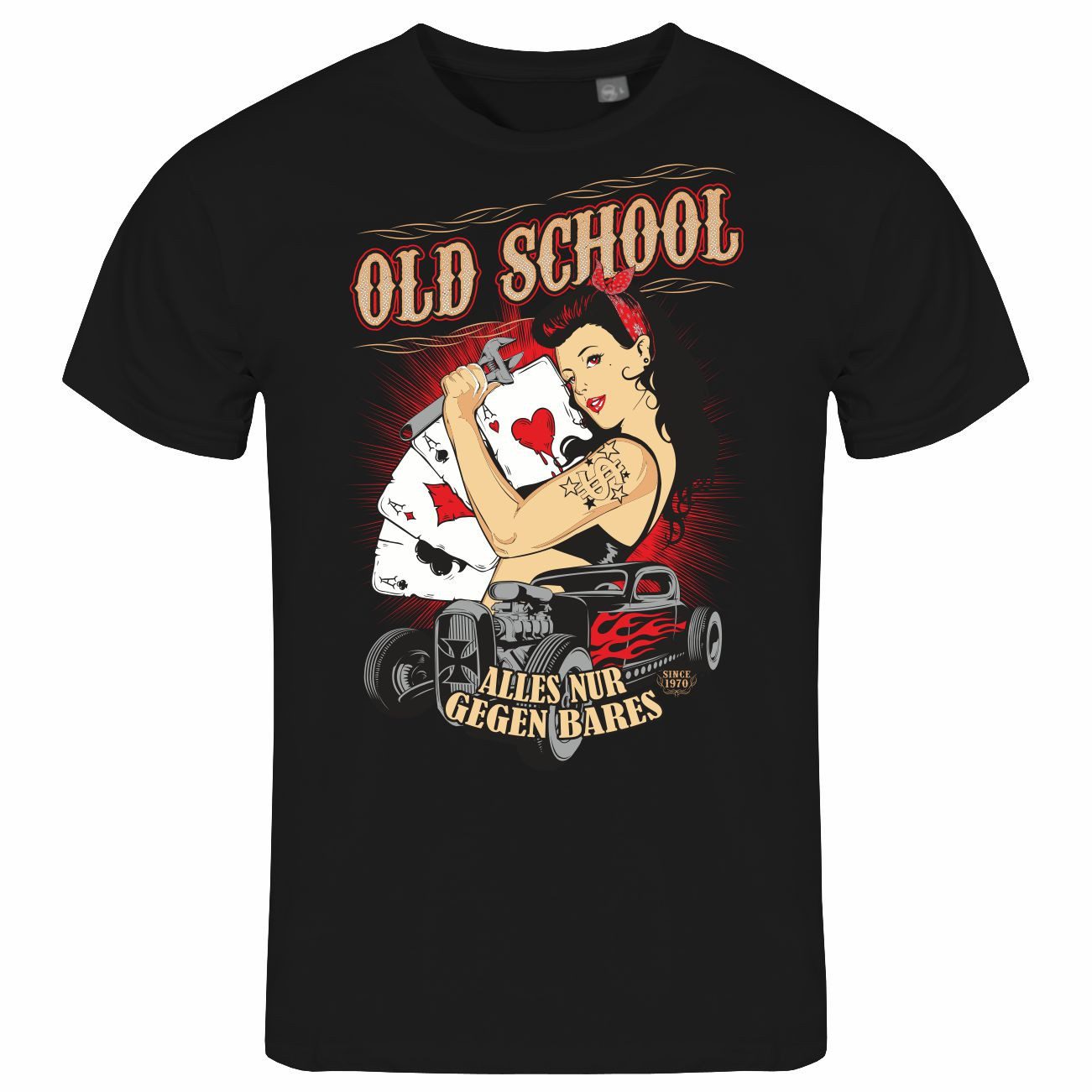 deinshirt Print-Shirt Herren T-Shirt Old School alles nur gegen Bares Funshirt mit Motiv
