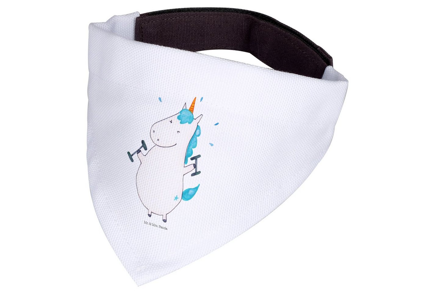 Thumbnail - Mr. & Mrs. Panda Hundefliege Einhorn Fitness - Weiß - Geschenk, Einhorn Deko, Sixpack, mittel, Uni, Polyester, Vielseiti...