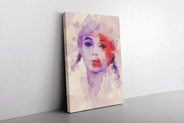Sinus Art Leinwandbild Marilyn Monroe Porträt Abstrakt Kunst Star Kult Filmikone 60x90cm Leinwandbild