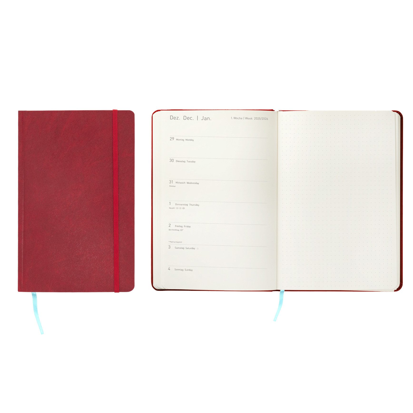 Idena Notizbuch Idena Agenda 2026 Mini red 9x14cm