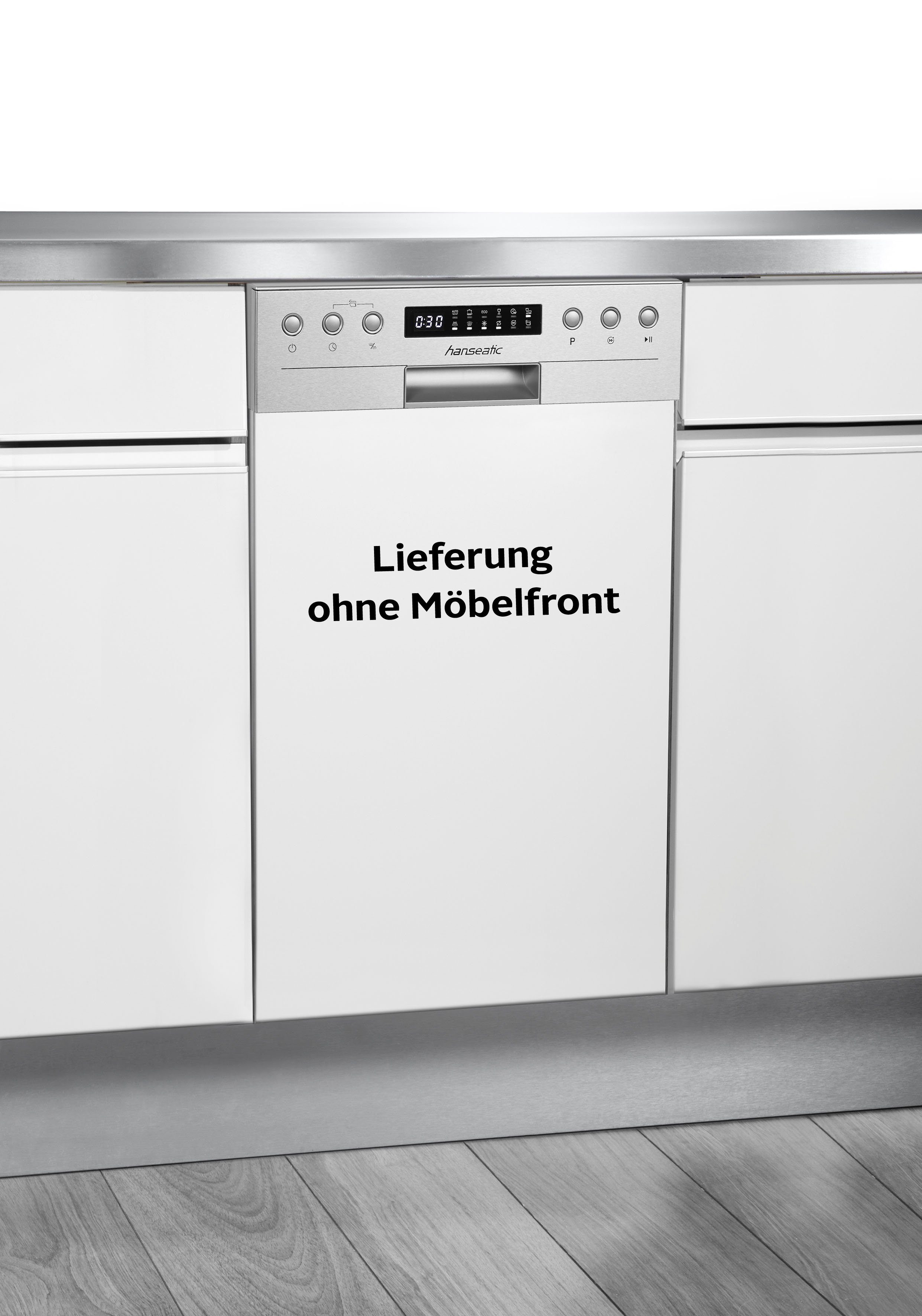 Hanseatic teilintegrierbarer Geschirrspüler HGTI4582C10J7710DS, 10 Maßgedecke
