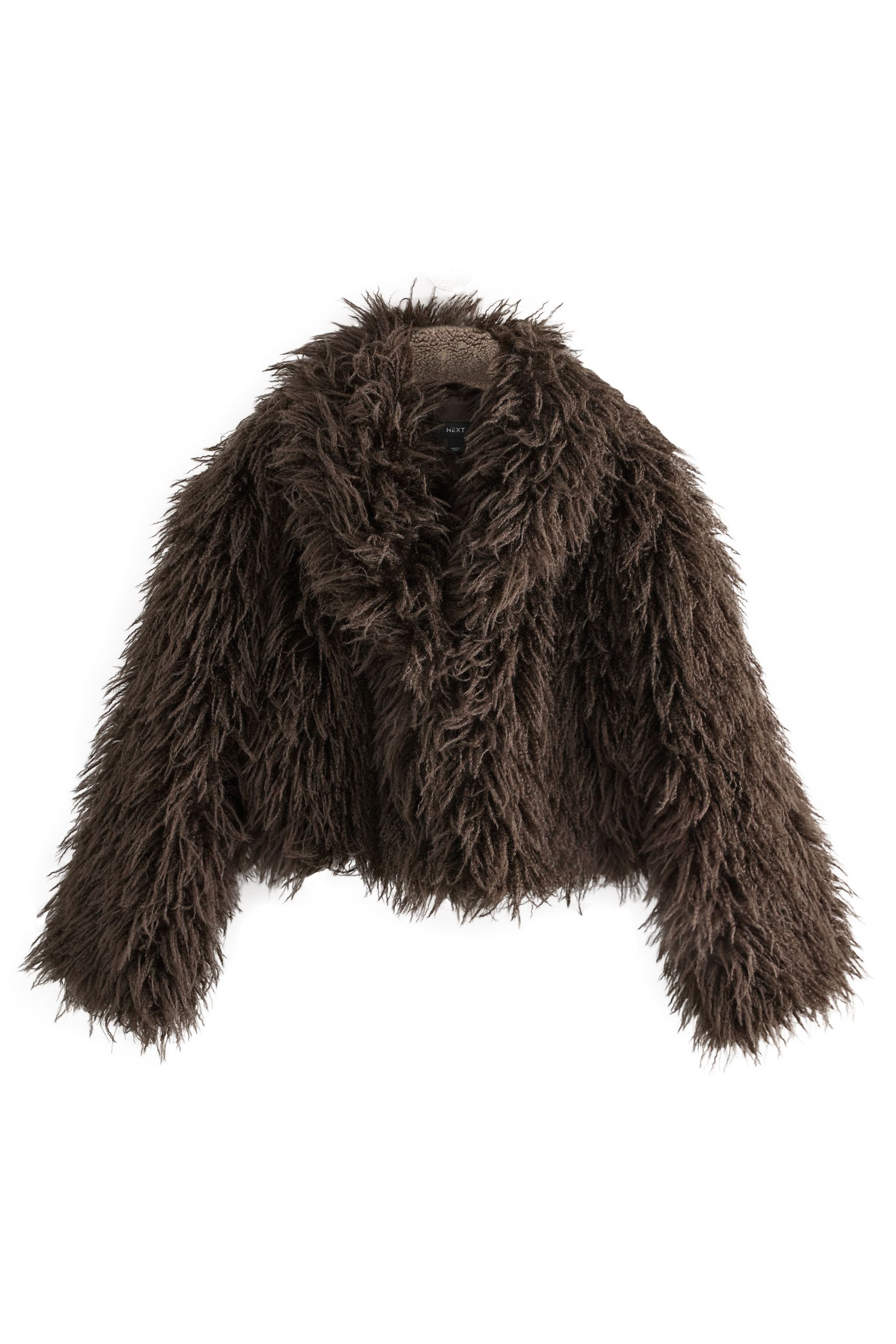 Next Fellimitatjacke Zotteliger Kunstfellmantel, Kurzgröße (1-St) günstig online kaufen