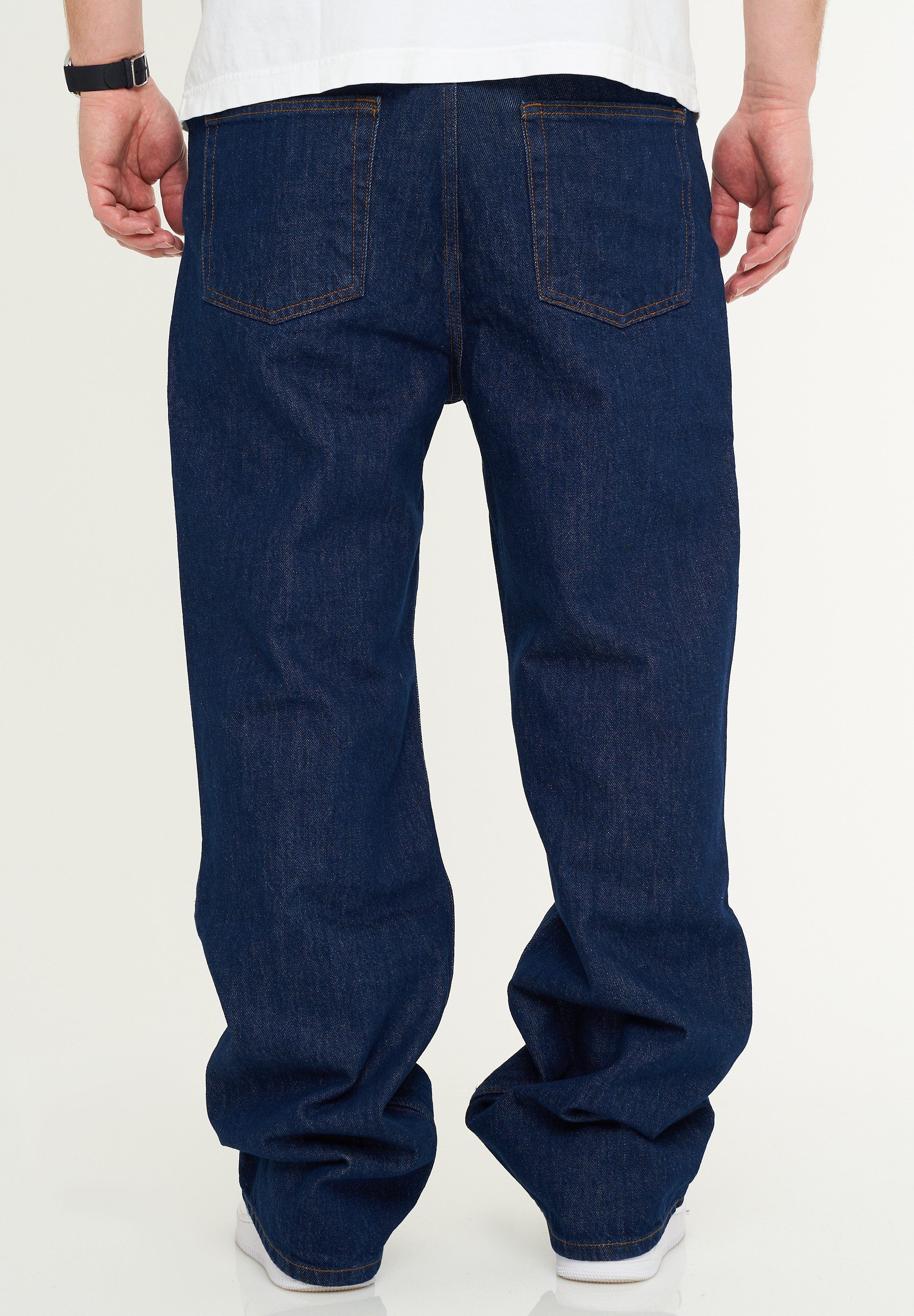 DAILY COTTON Loose-fit-Jeans DCPAPILON Herren Lange Hose Jeans Ripped Loose-Fit Baggy