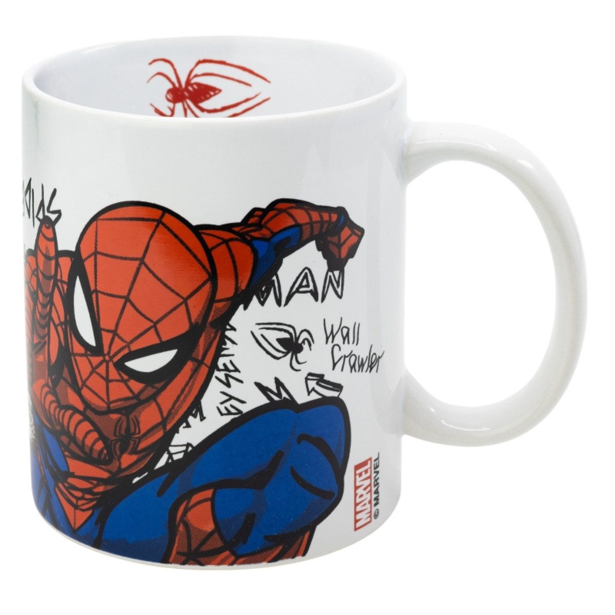 Storline Tasse Spiderman 325ml Keramikbecher für Kinder Geschenkset Boy Icons, Keramik
