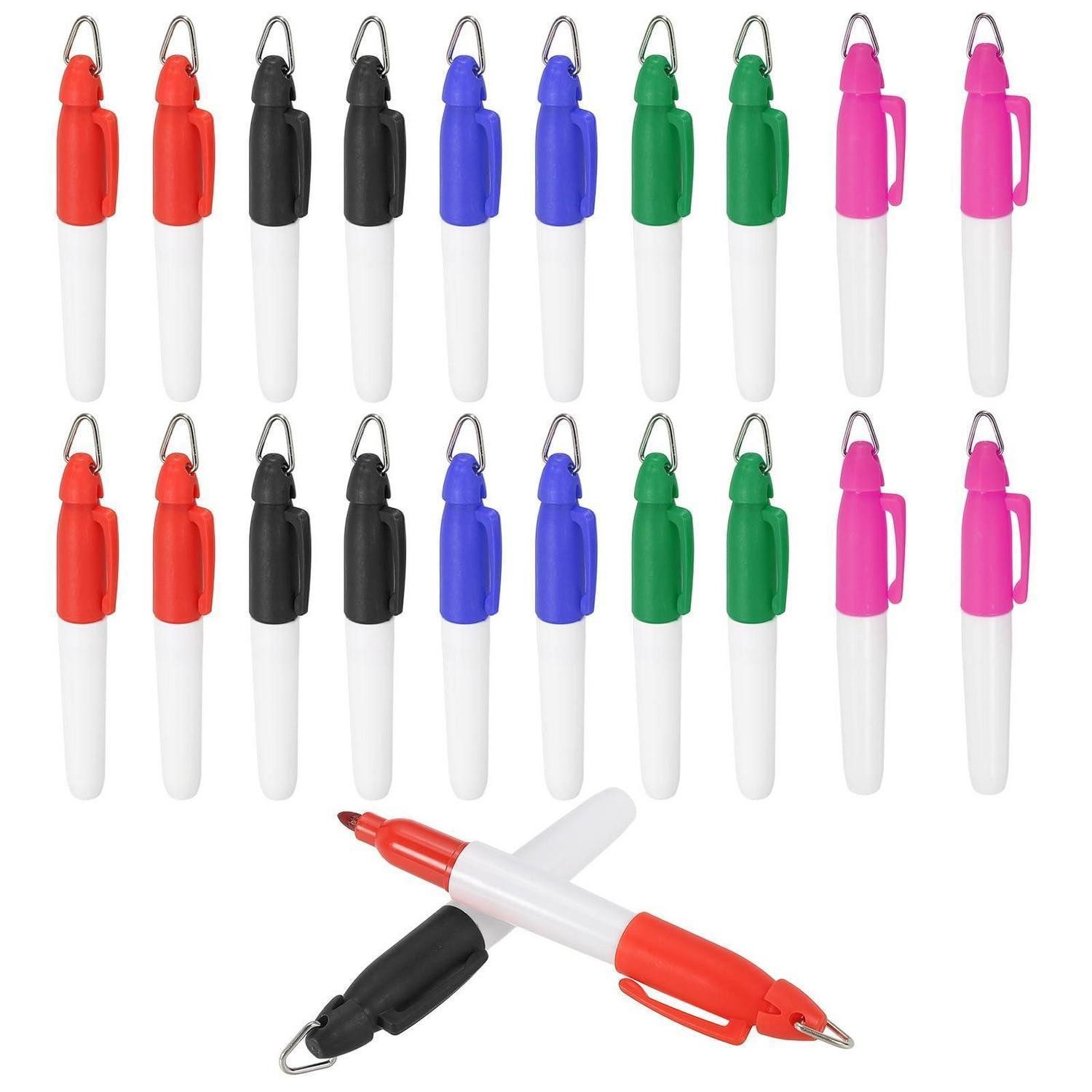 LuxusKollektion Permanentmarker Mini Permanent Marker Set 50 Stk. mit Clip