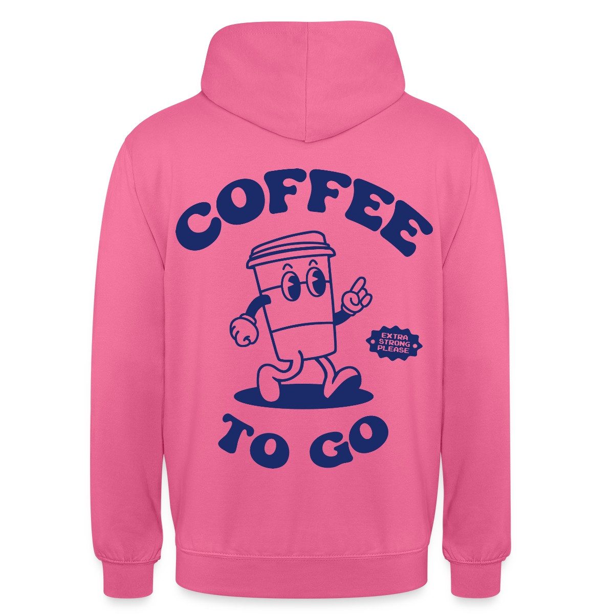 Spreadshirt Hoodie Coffee To Go Illustration Retro Unisex Hoodie (1-tlg) Unisex-Schnitt: Sitzt bei Männern körpernah, bei Frauen weit