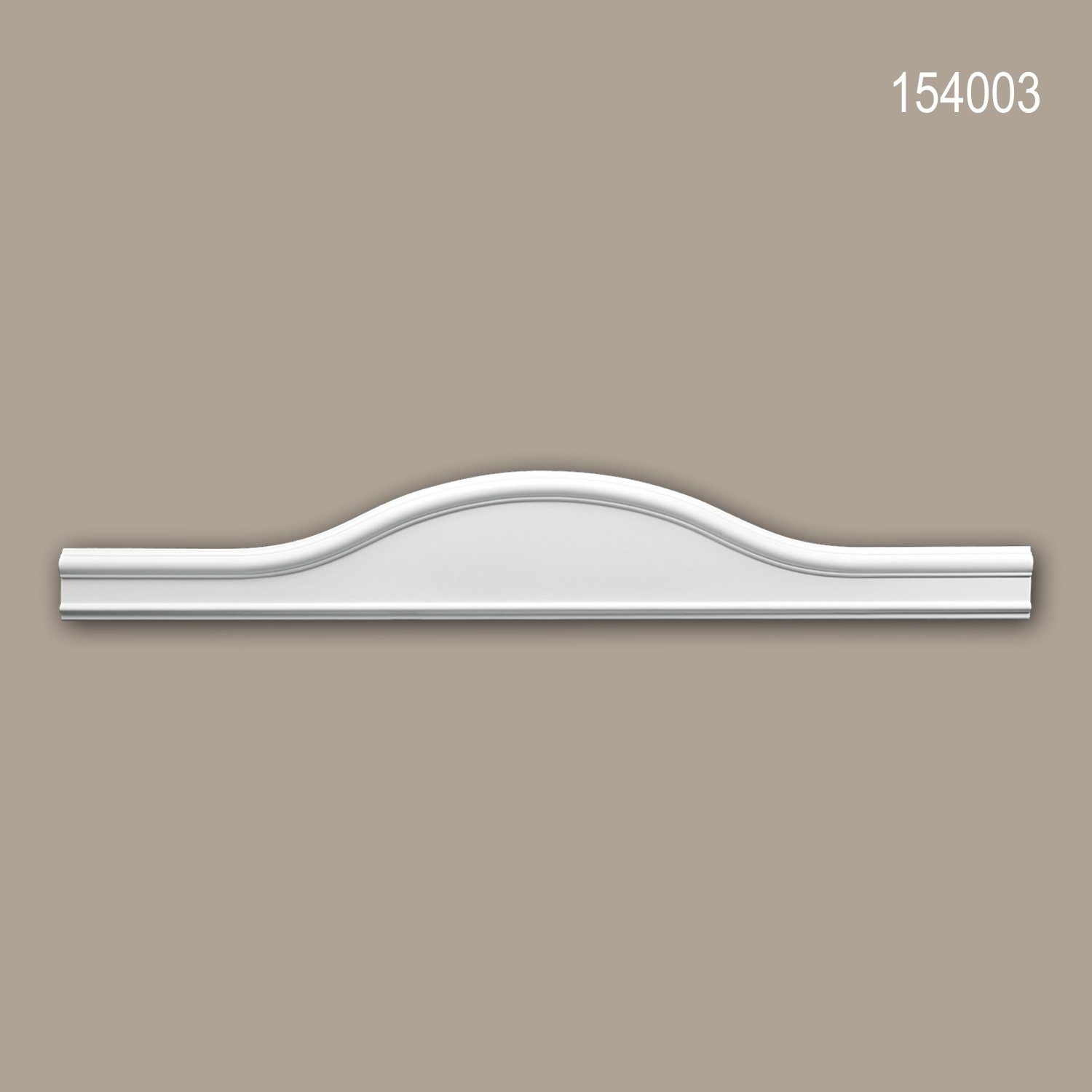 Profhome Wanddekoobjekt 154003 (Pediment, 1 St., Türaufsatz, Schmuckelement, Verzierung, Türumrandung), weiß, vorgrundiert, Stil: Zeitlos / Klassisch