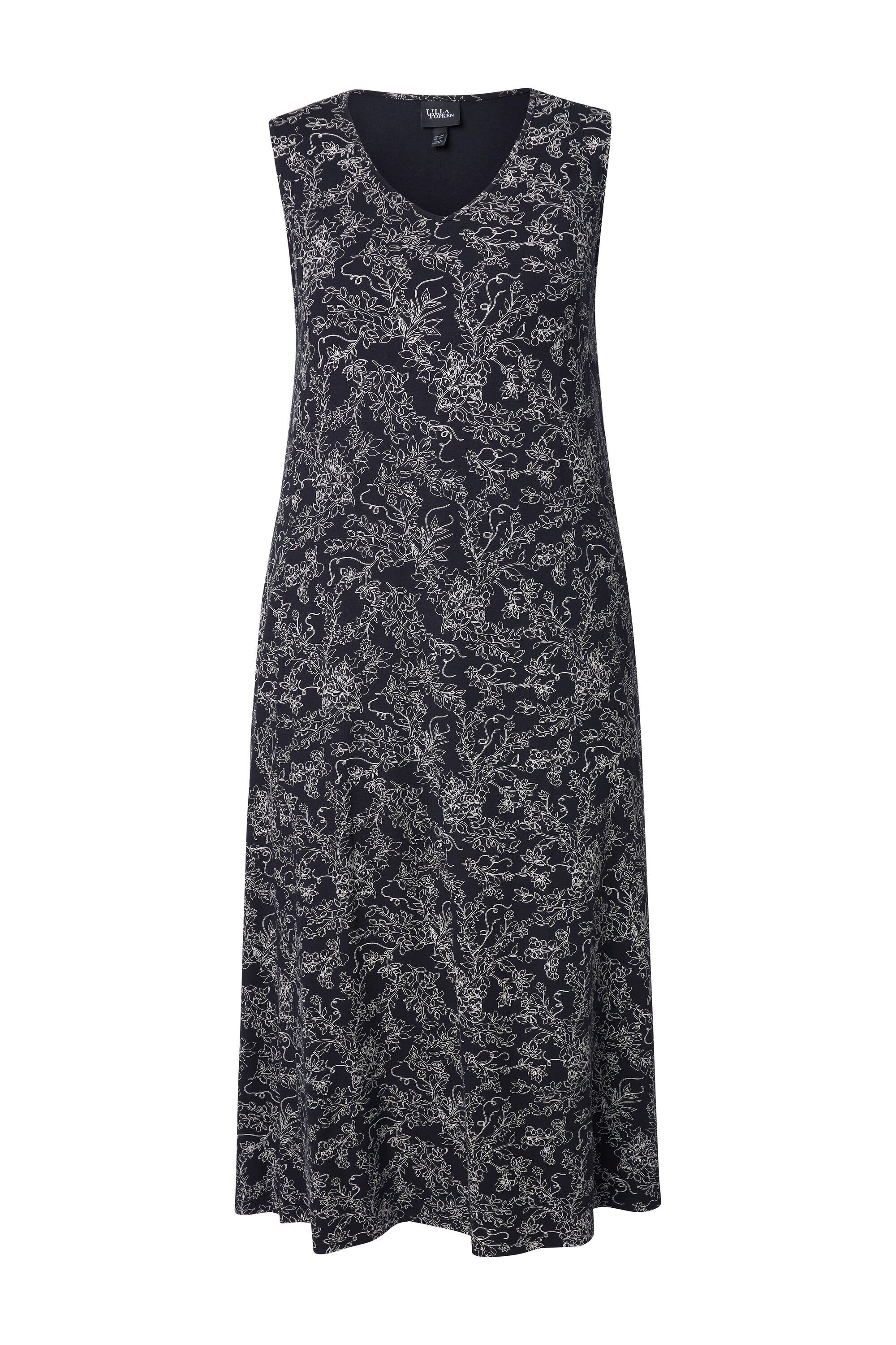 Ulla Popken Maxikleid Maxikleid gemustert A-Linie günstig online kaufen