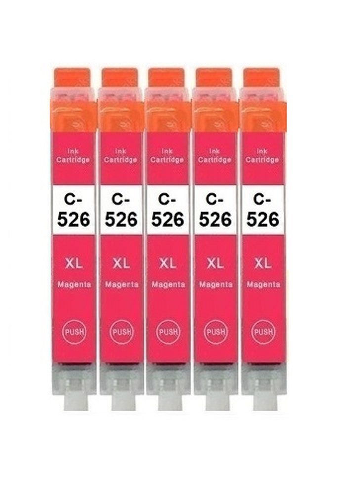 inkpro Kompatible Druckerpatronen PGI-525 und CLI-526 Tintenpatrone (für Canon Pixma IP4850, IP4950, IX6550, MG5140, MG5150, MG5240, MG5250, MG5340, MG5350, MG6150, MG6250, MG8150, MG8240, MG8250, MX715, MX885, MX895, 5-tlg., Alle Patronen mit XL Füllmeng