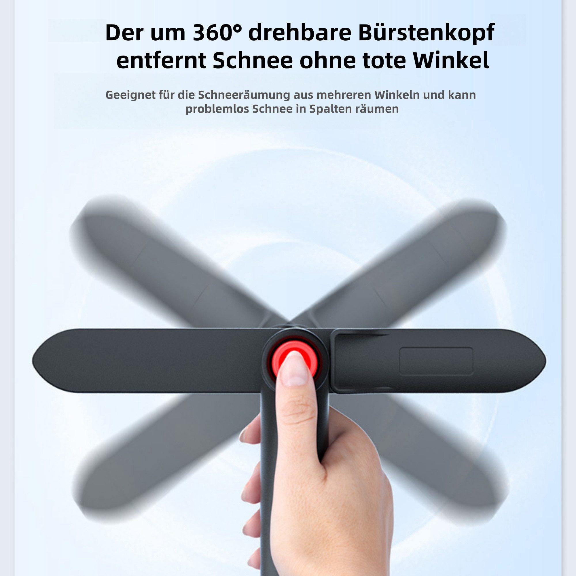 Kityhome Ice Scraper for Cars with Brush, Snow Brush, Telescopic Ice Scraper, Rotatable 66–88 cm Length, EVA Sponge Handle, Non-Slip and Frost-Resistant