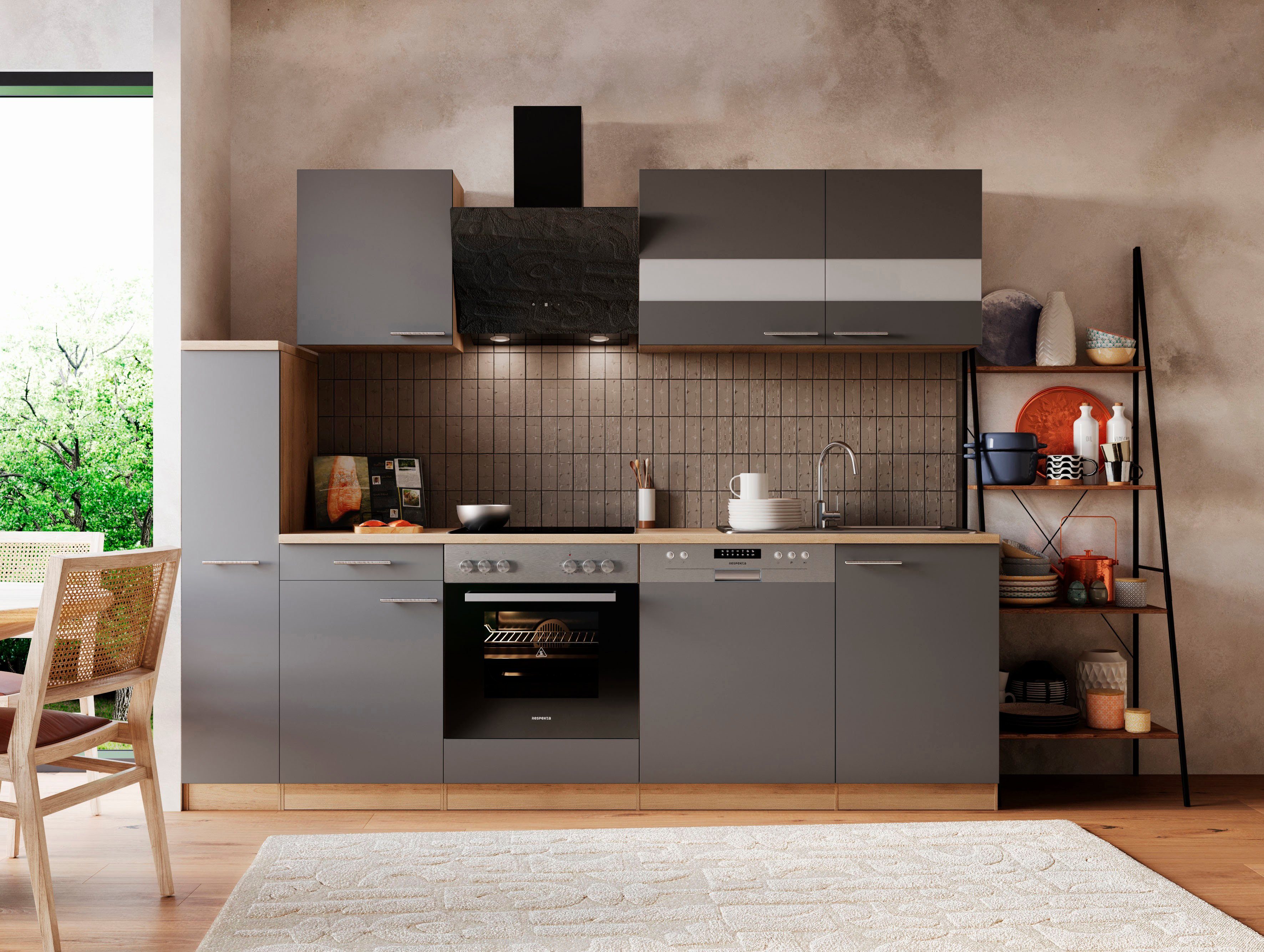 RESPEKTA Küche Merle, Breite 250 cm, mit Soft-Close, in exklusiver Konfigur günstig online kaufen