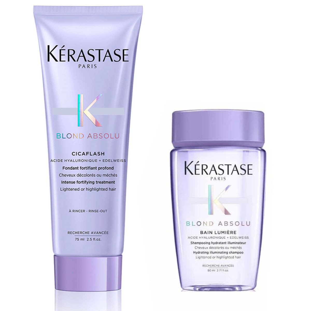 Kerastase Догляд за волоссям-Set Kérastase Blond Absolu Bain Lumiere und Cicaflash Reiseset, Probierset, 2-tlg.