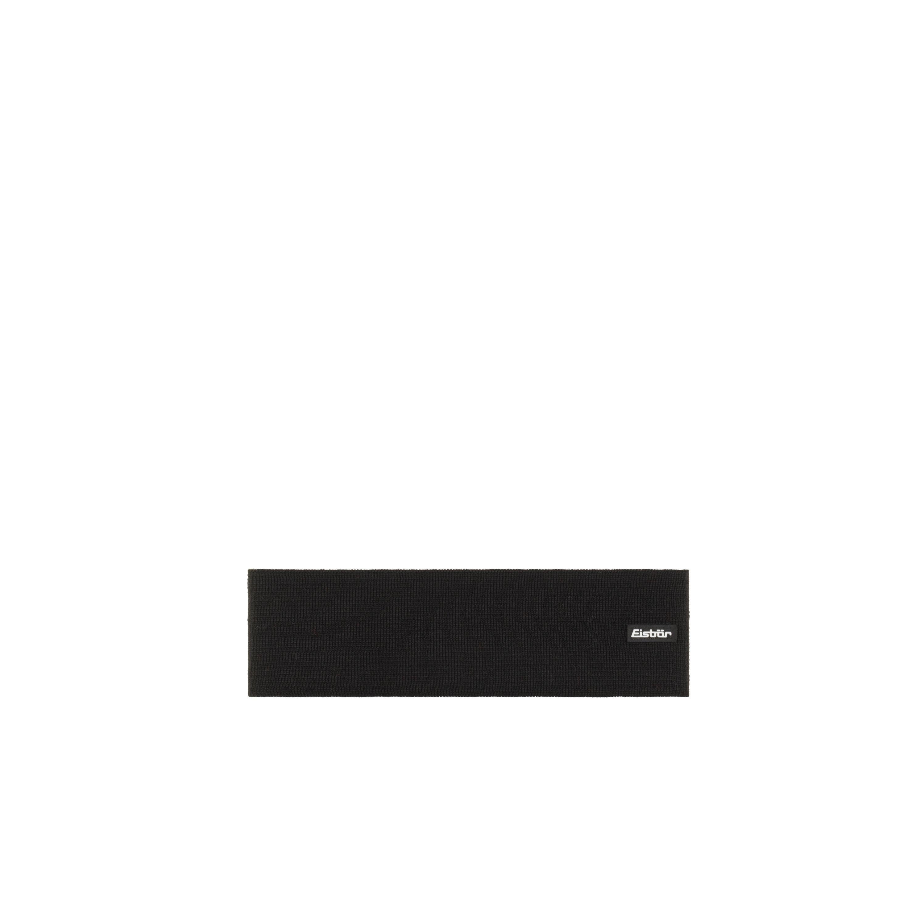 [Hergestellt im Jahr 2024] Eisbär Stirnband Havel aus anschmiegsamen Material schwarz