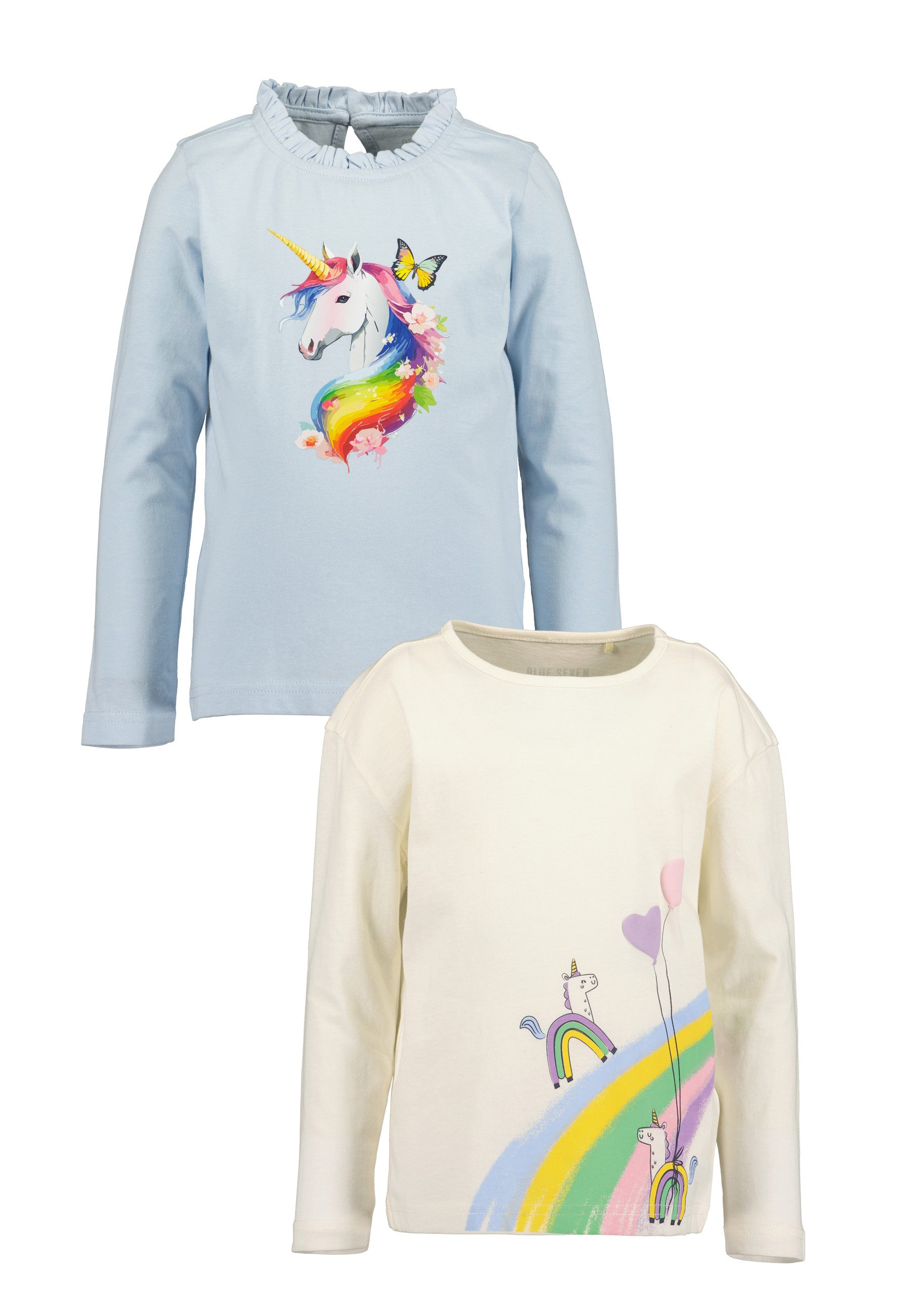 Blue Seven Langarmshirt (Packung, 2-tlg) Baumwolle