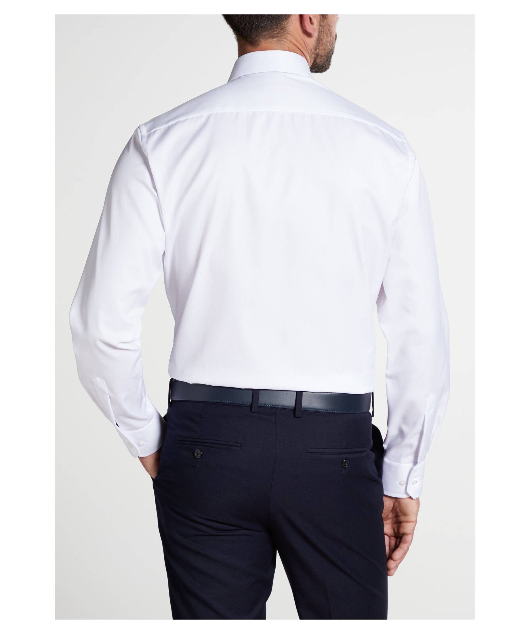 weiss Eterna Langarm Businesshemd Herren Hemd (1-tlg) Modern (10) Fit